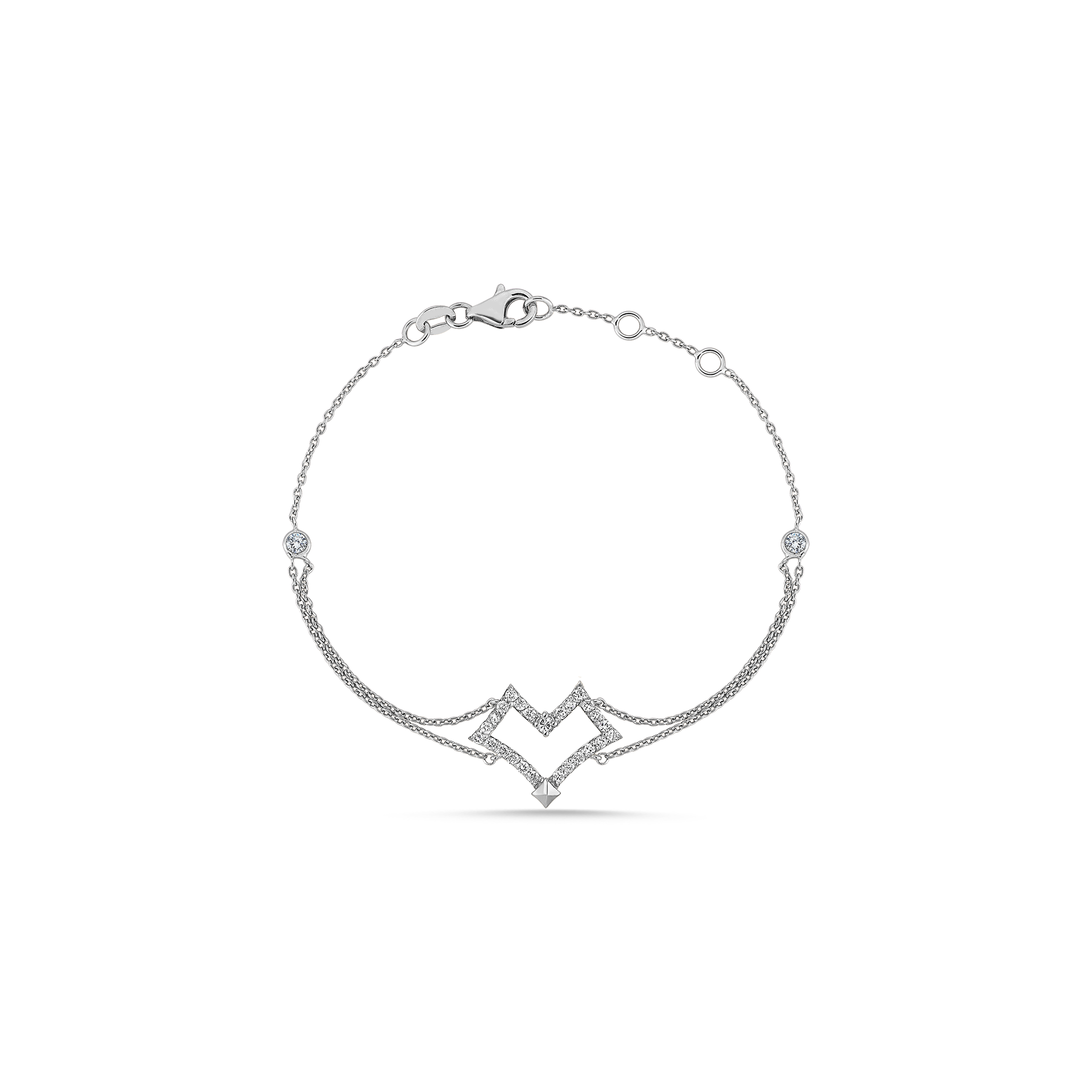 Heart Bracelet White Gold