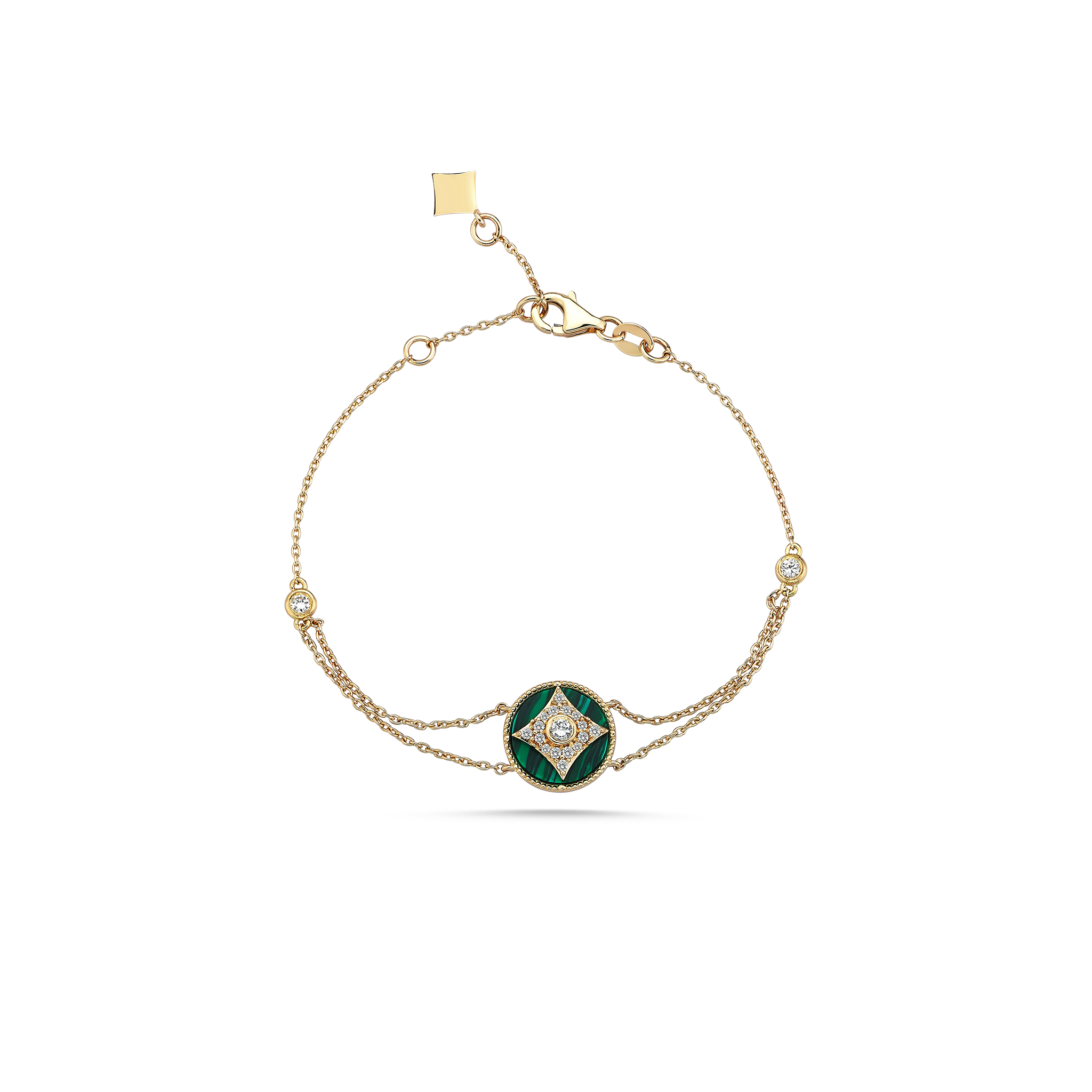 Harmony Malachite Bracelet Yellow Gold