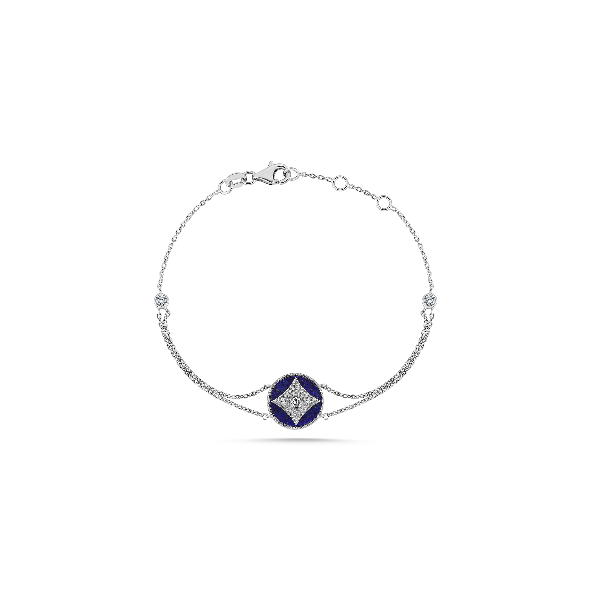 Harmony Lapis Bracelet White Gold