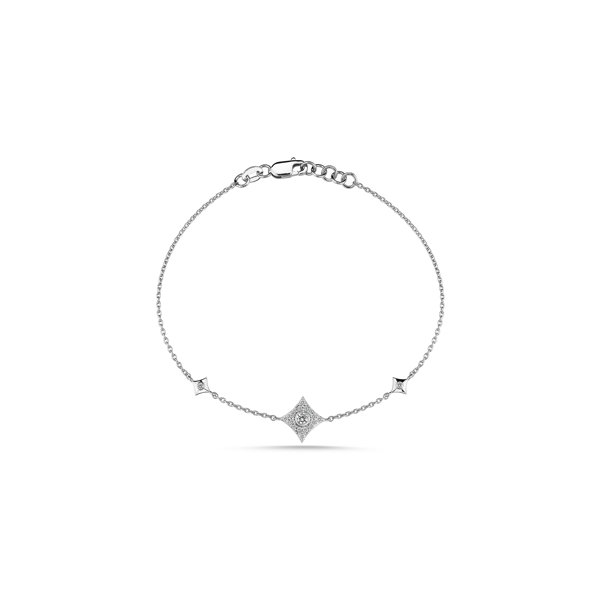 Mono Star Bracelet White Gold