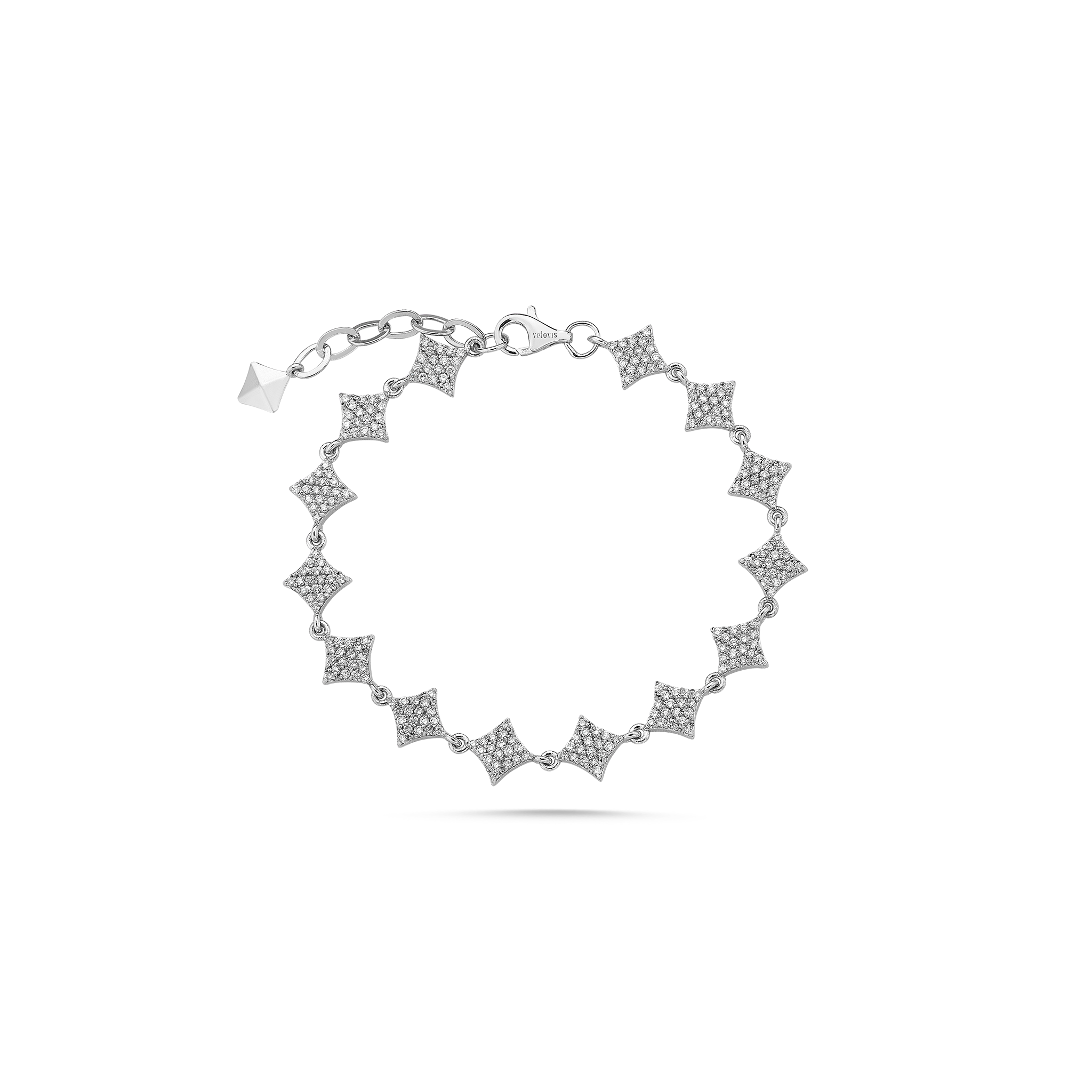 Multi Star Bracelet White Gold