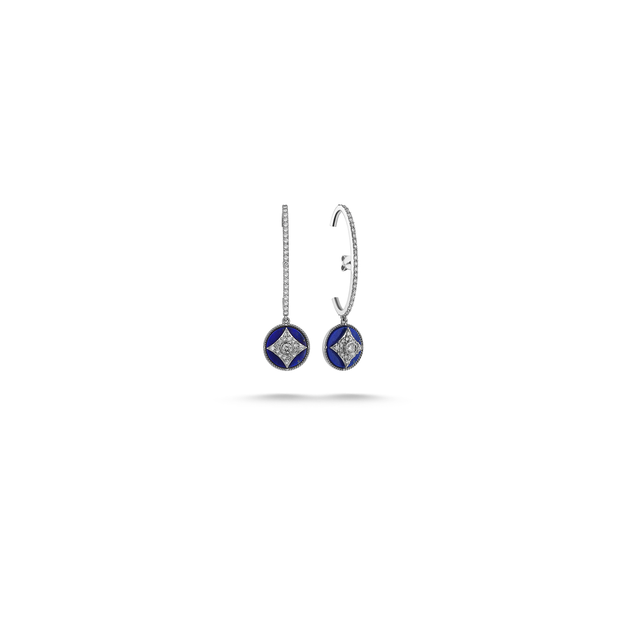 Harmony Dark Blue Earring White Gold