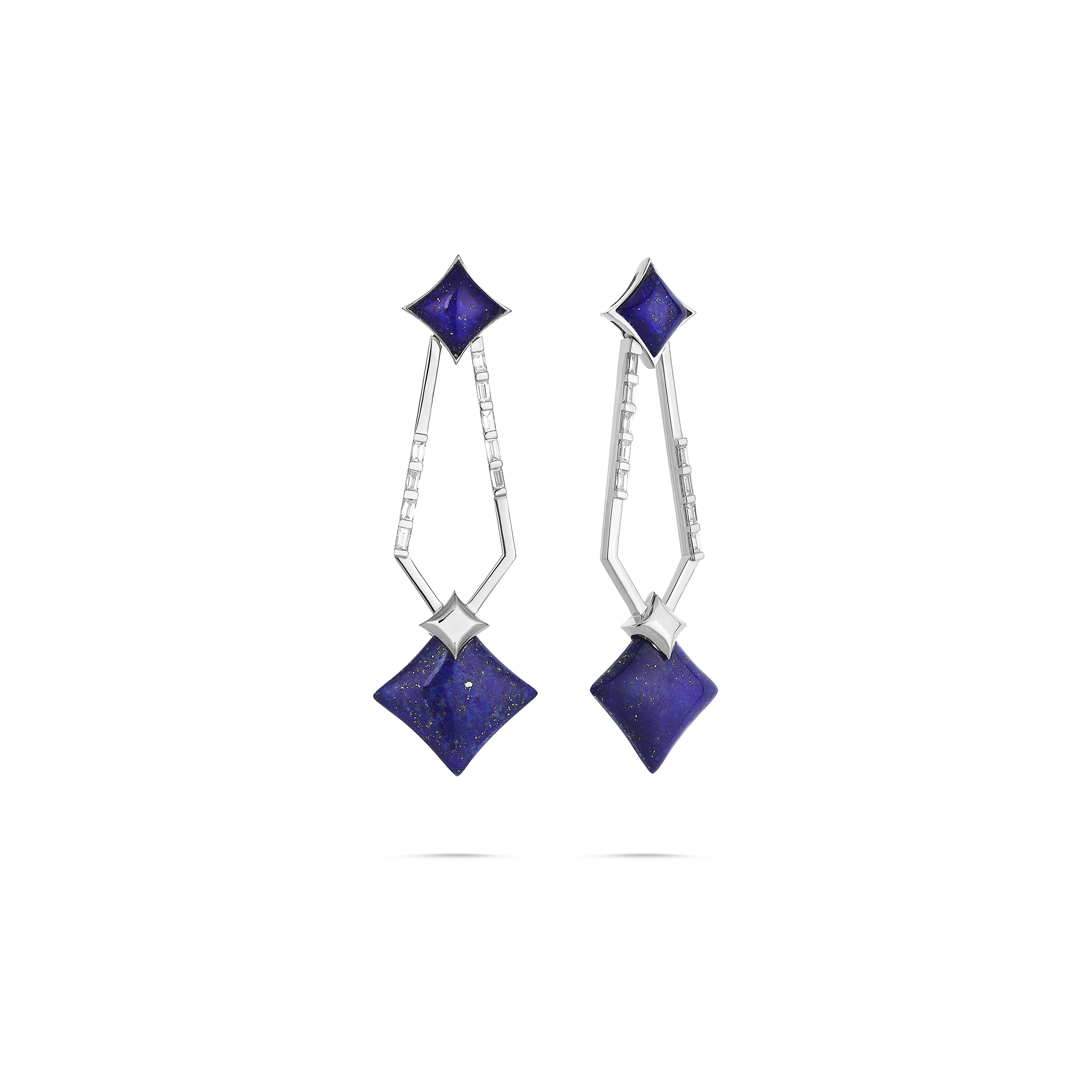 Gravity Lapis Earring White Gold