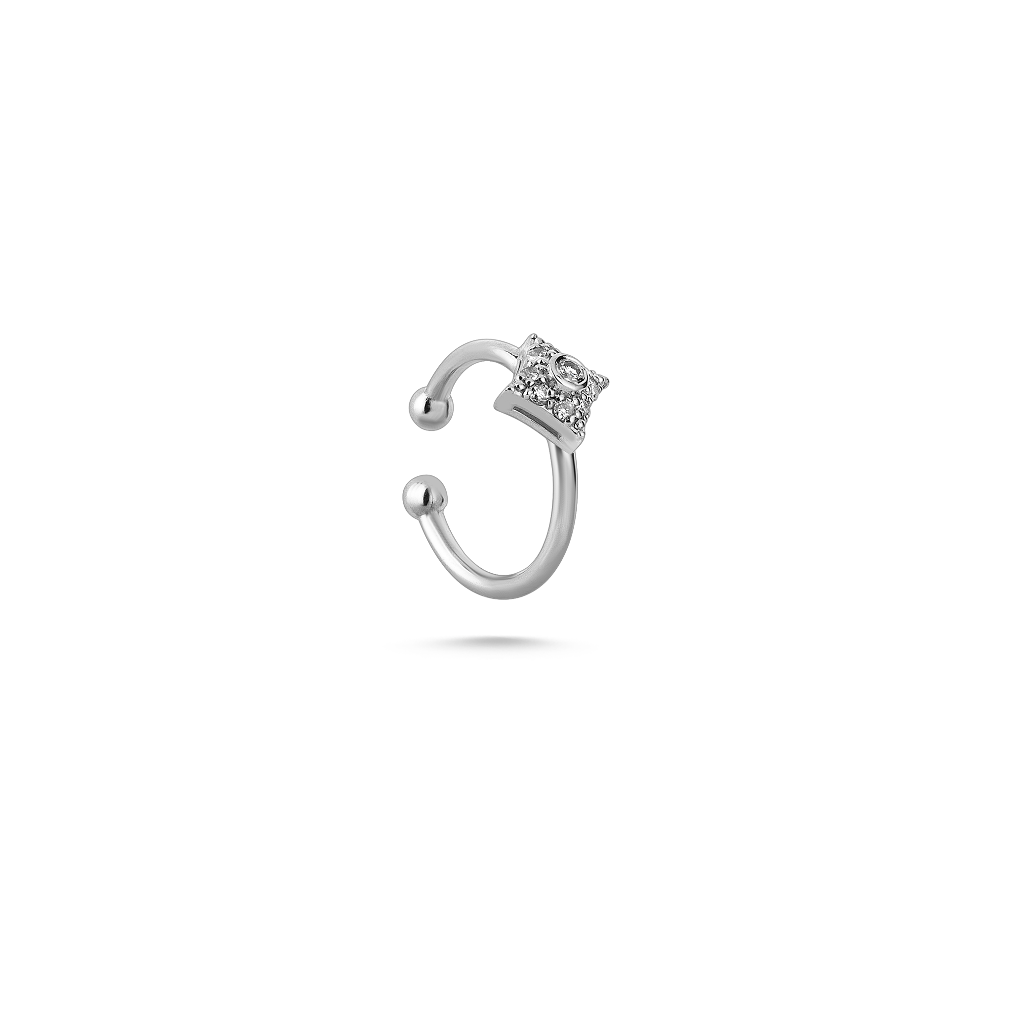 Mono Star EarCuff White Gold