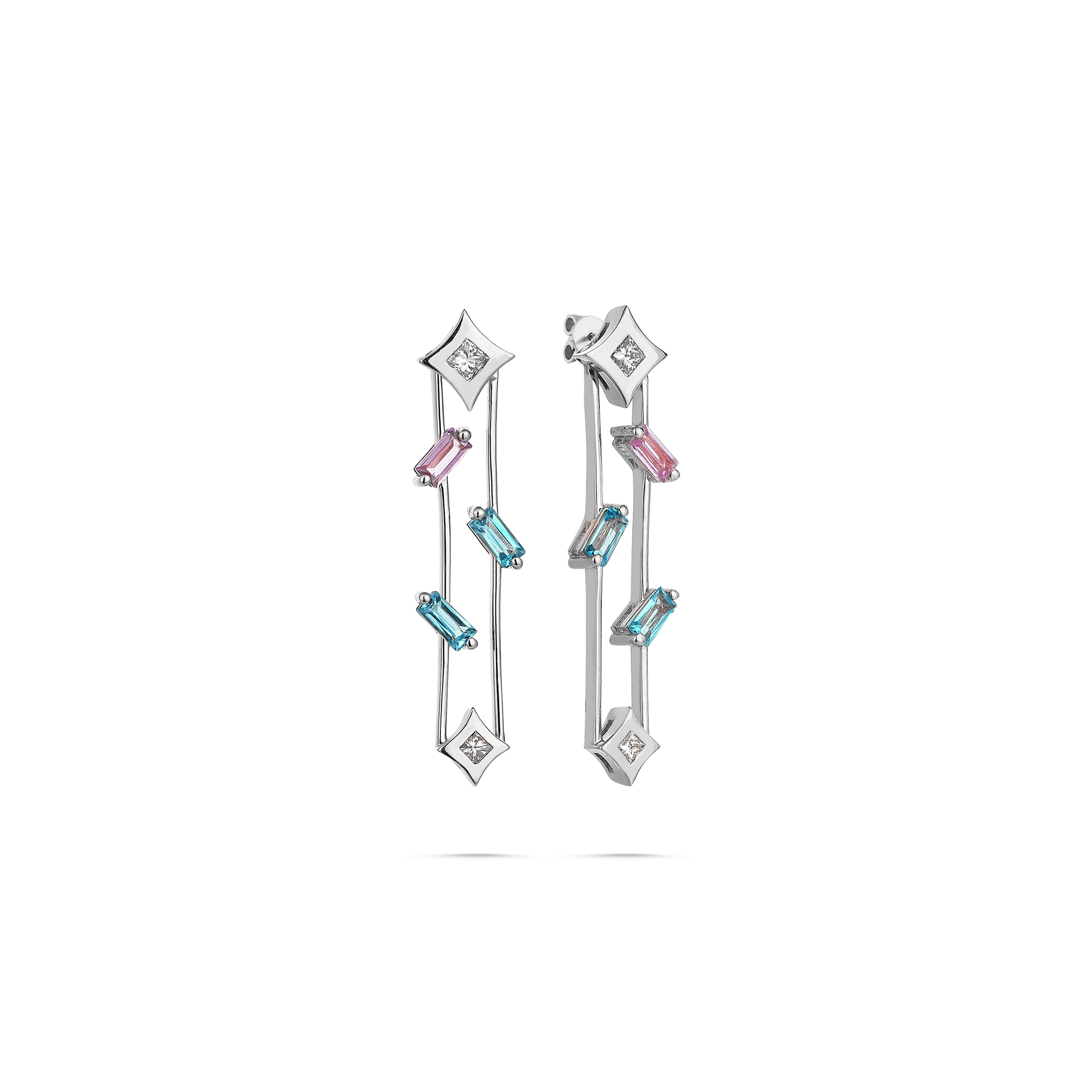 Labyrinth Earring White Gold