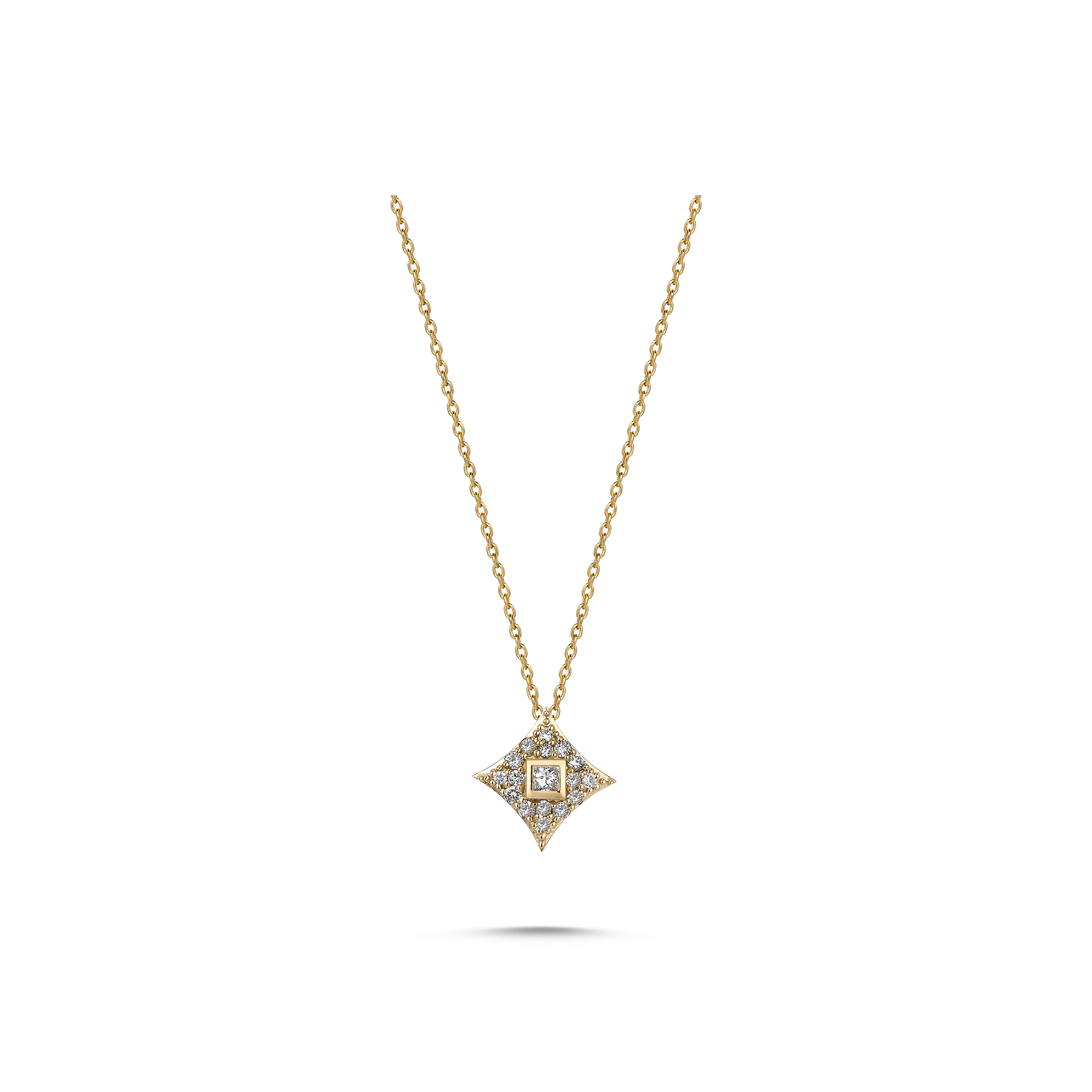 Mono Star Necklace Yellow Gold