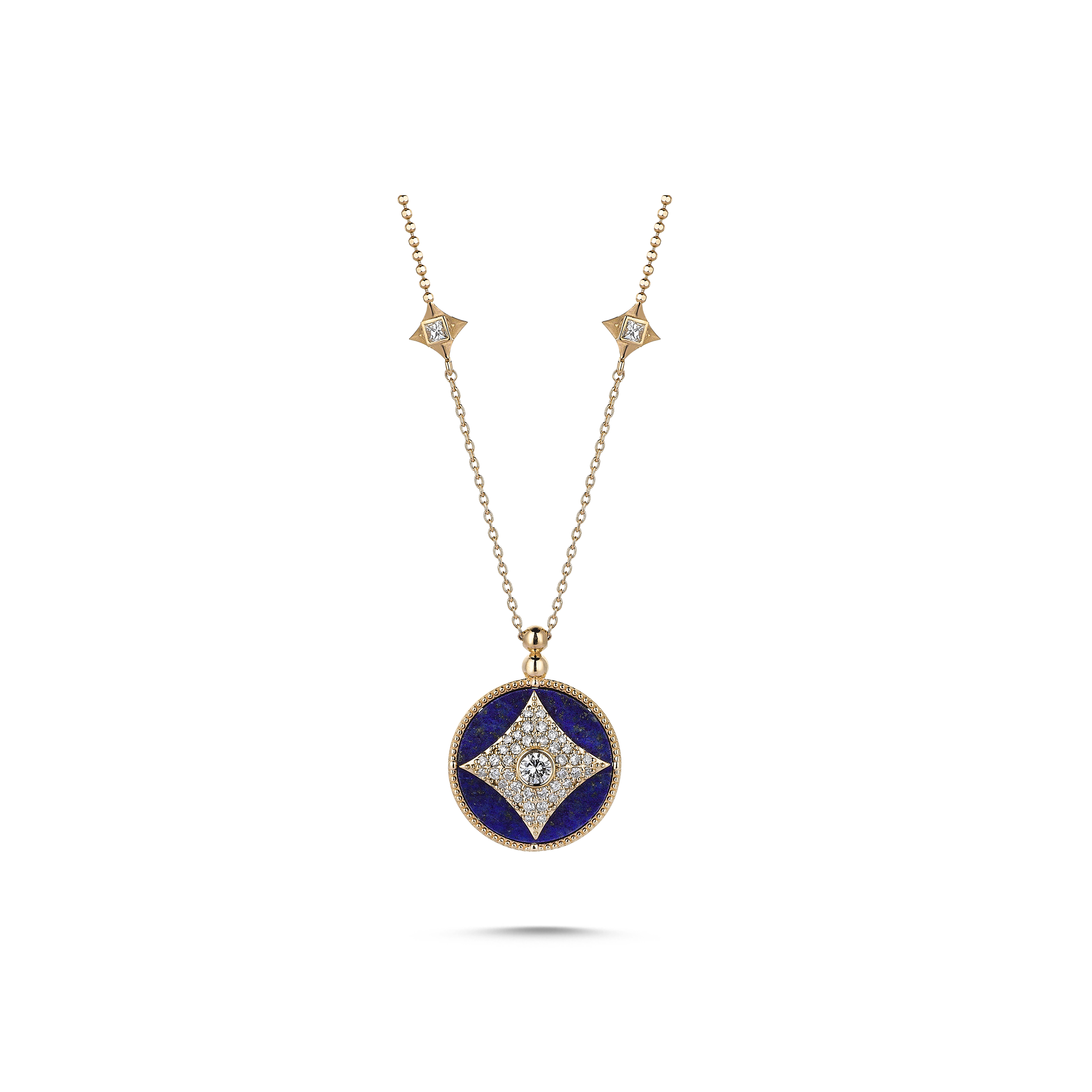 Harmony Lapis Necklace Yellow Gold