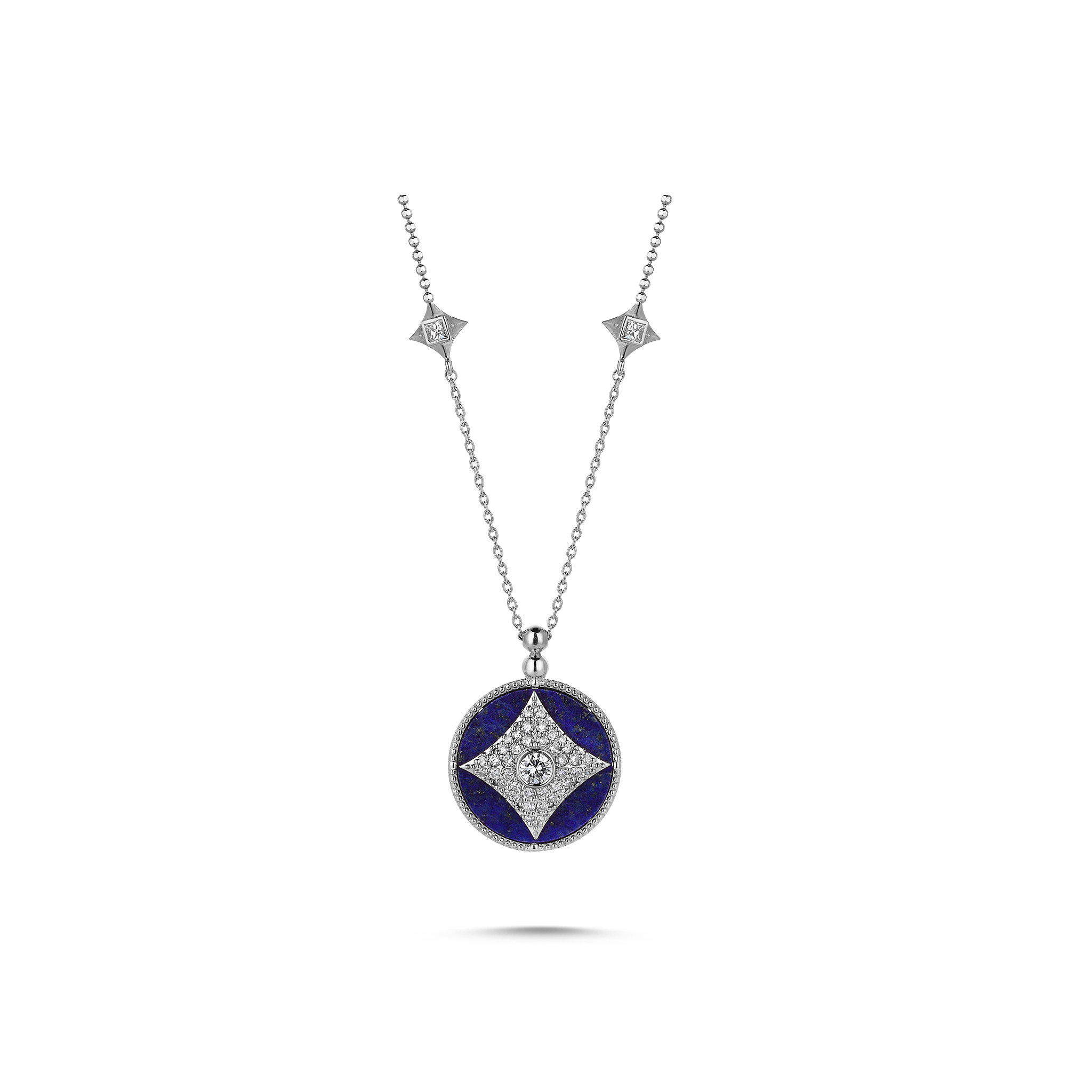 Harmony Lapis Necklace White Gold