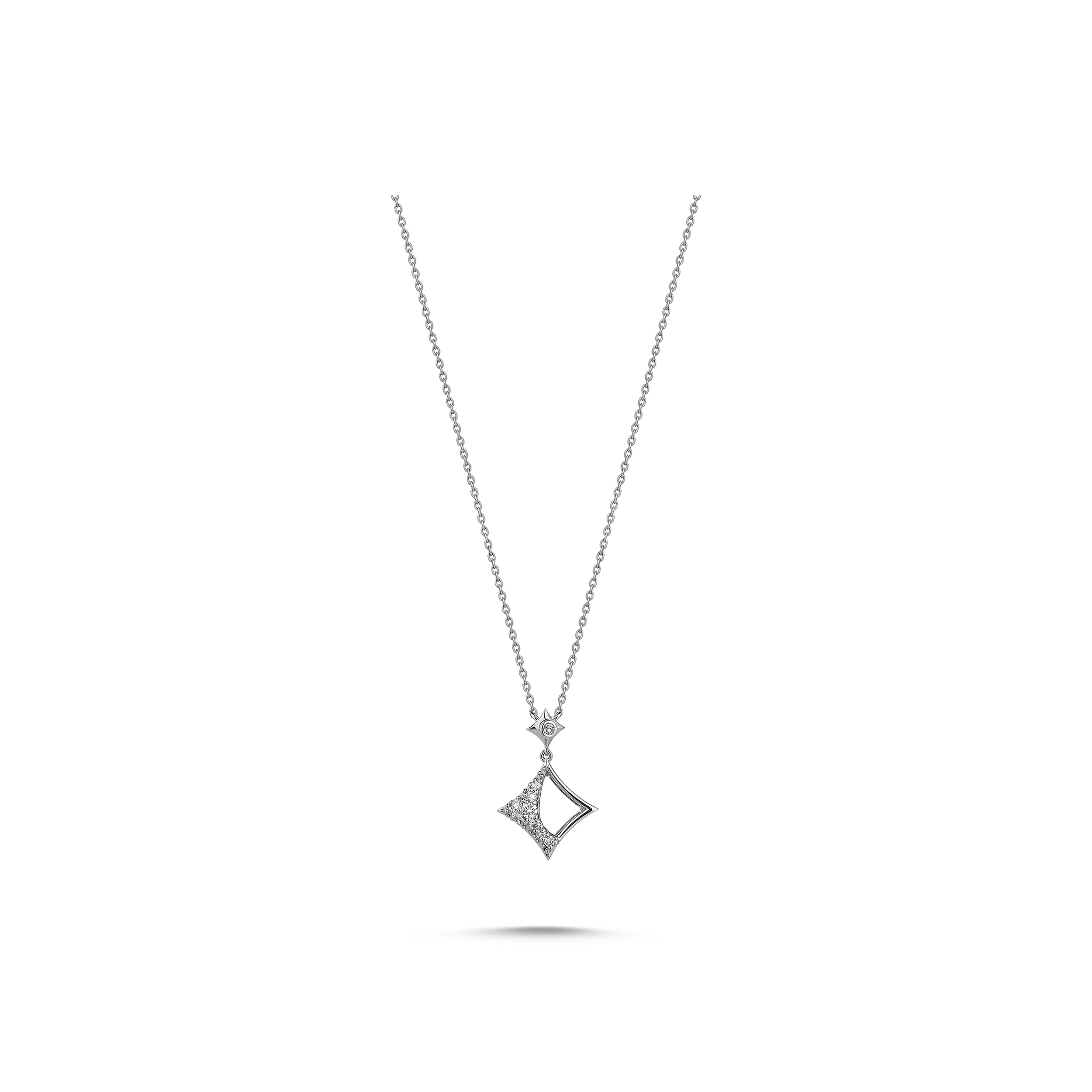 Loop Necklace White Gold