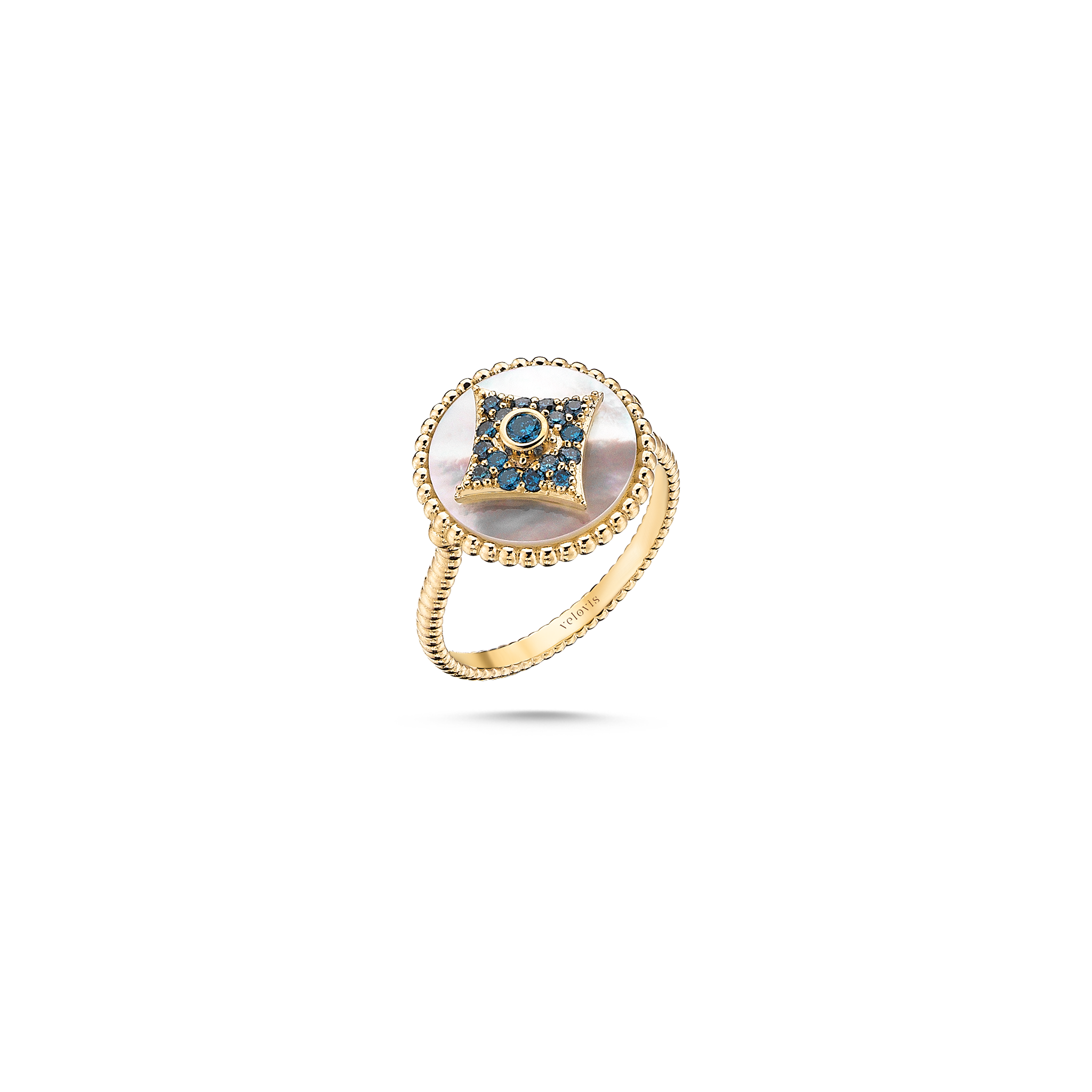 Harmony Mother of Pearl Ring Yellow Gold