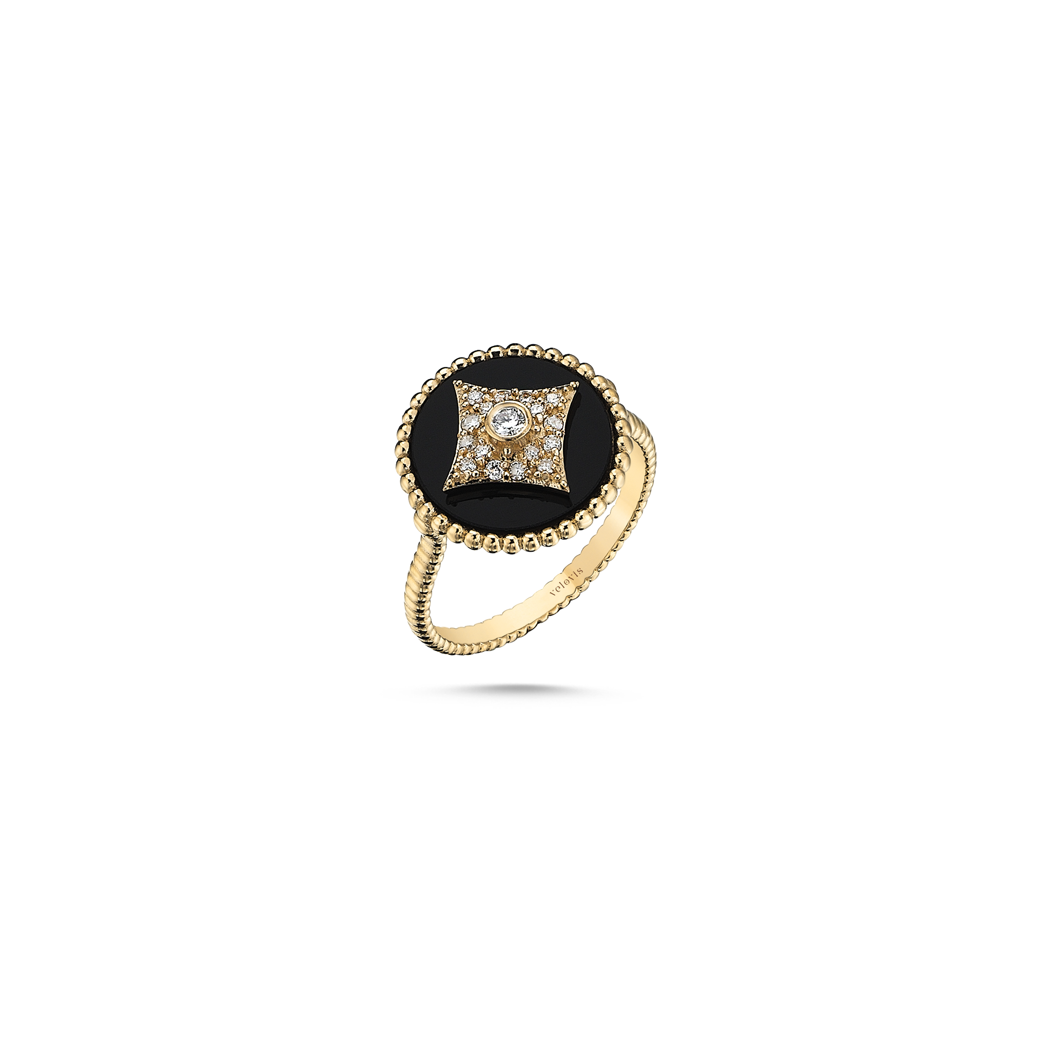 Harmony Onyx Ring Yellow Gold