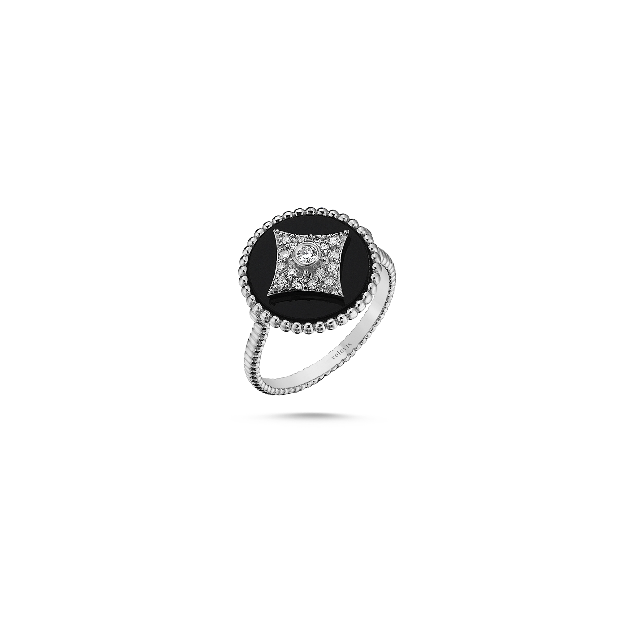 Harmony Onyx Ring White Gold