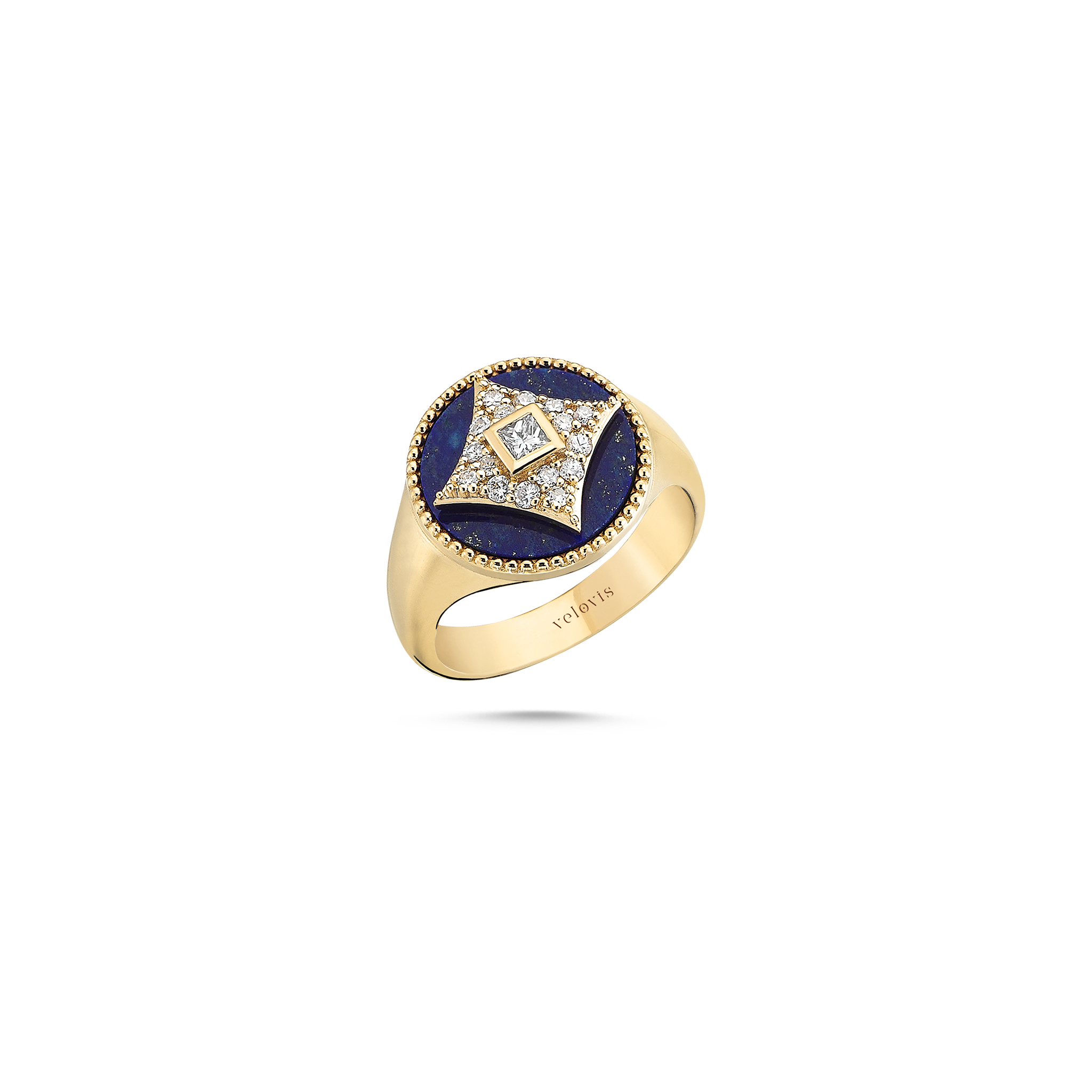 Harmony Lapis Pinky Ring Yellow Gold