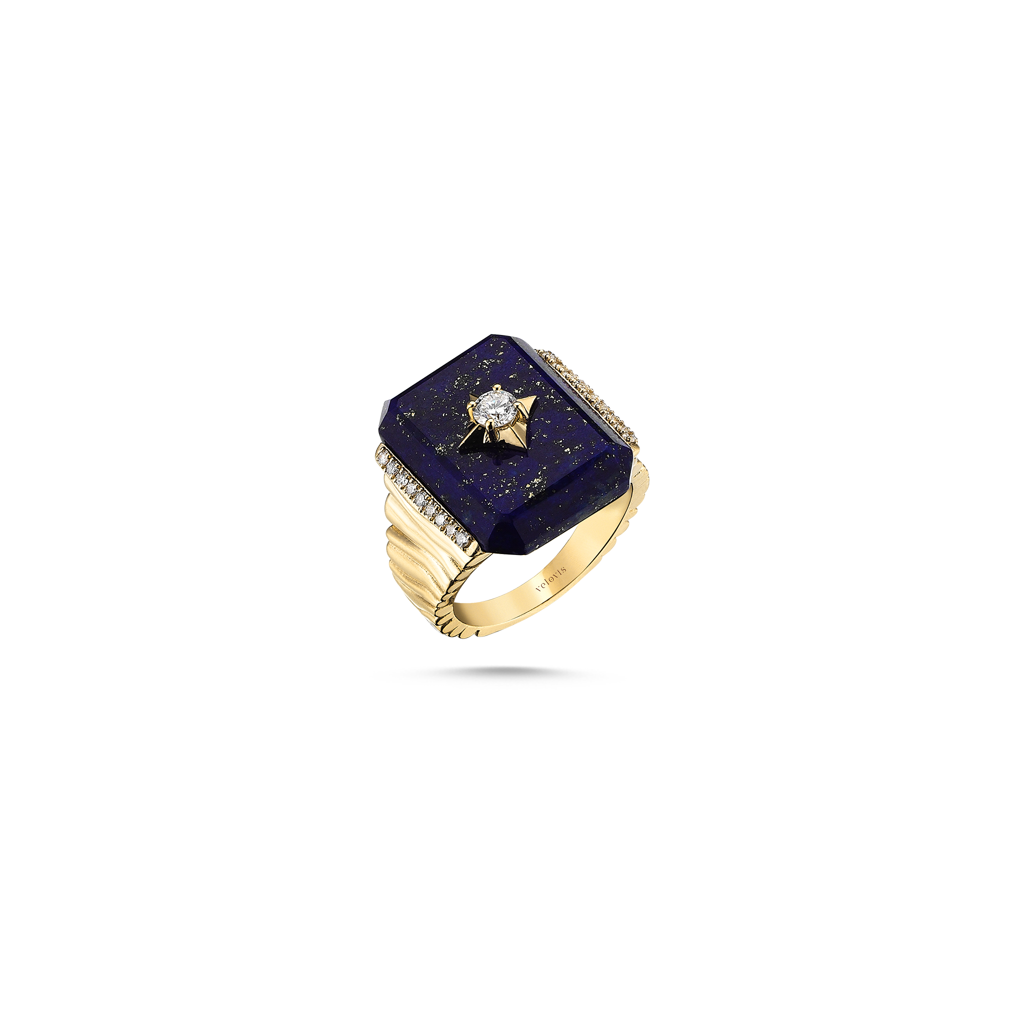 Iconic Lapis Ring Yellow Gold