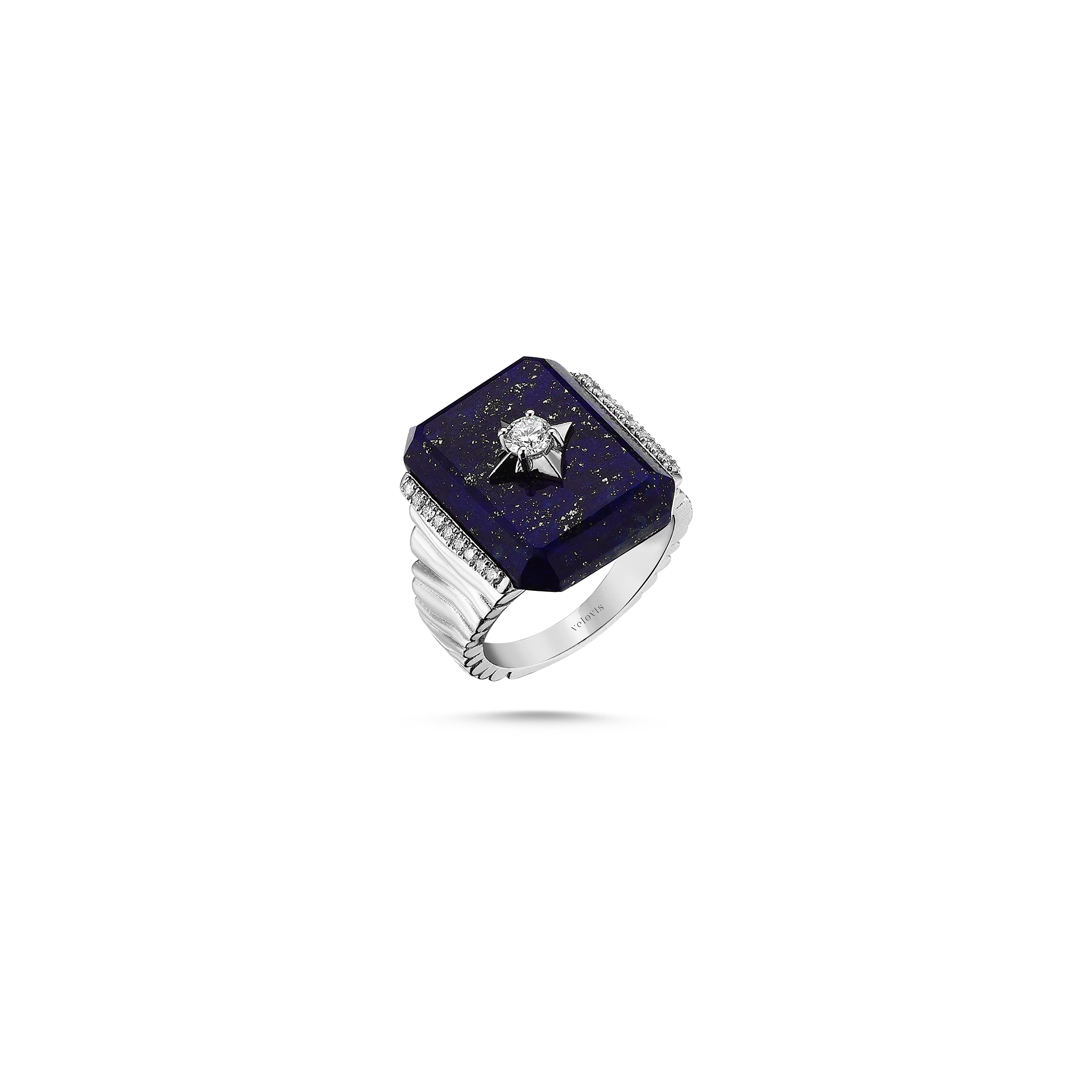 Iconic Lapis Ring White Gold