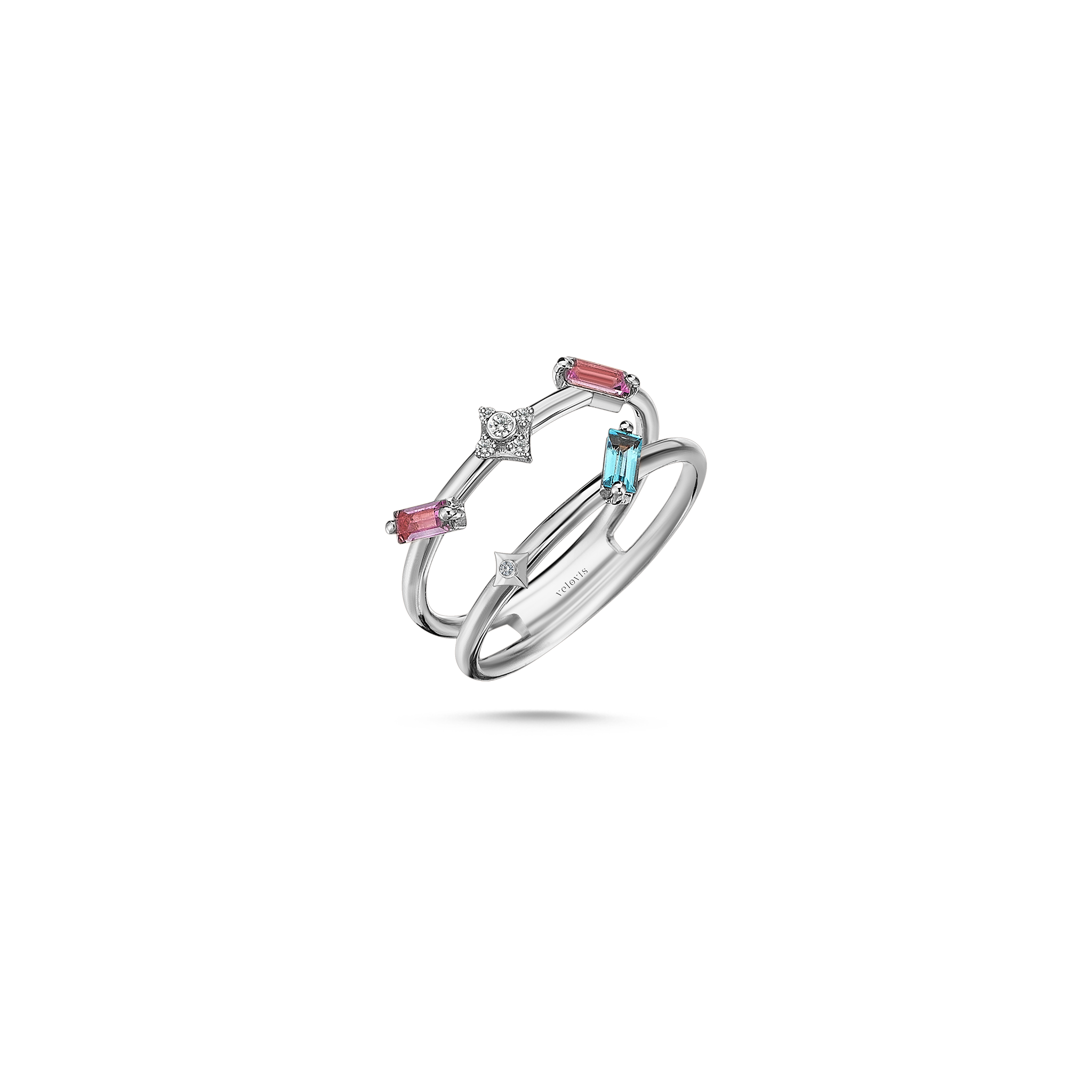 Labyrinth Ring White Gold