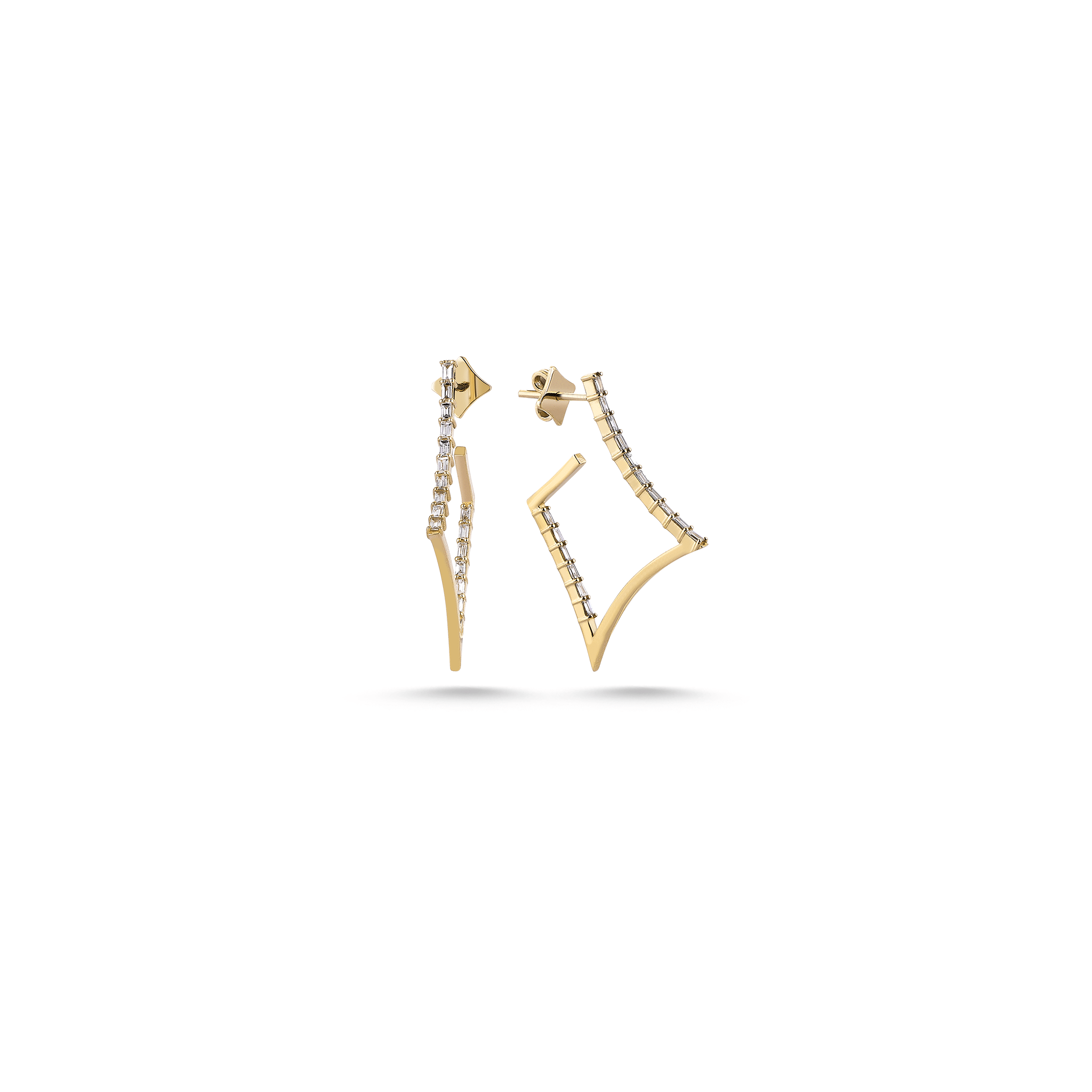 Baguette Flame Earring - Velovis & Co.