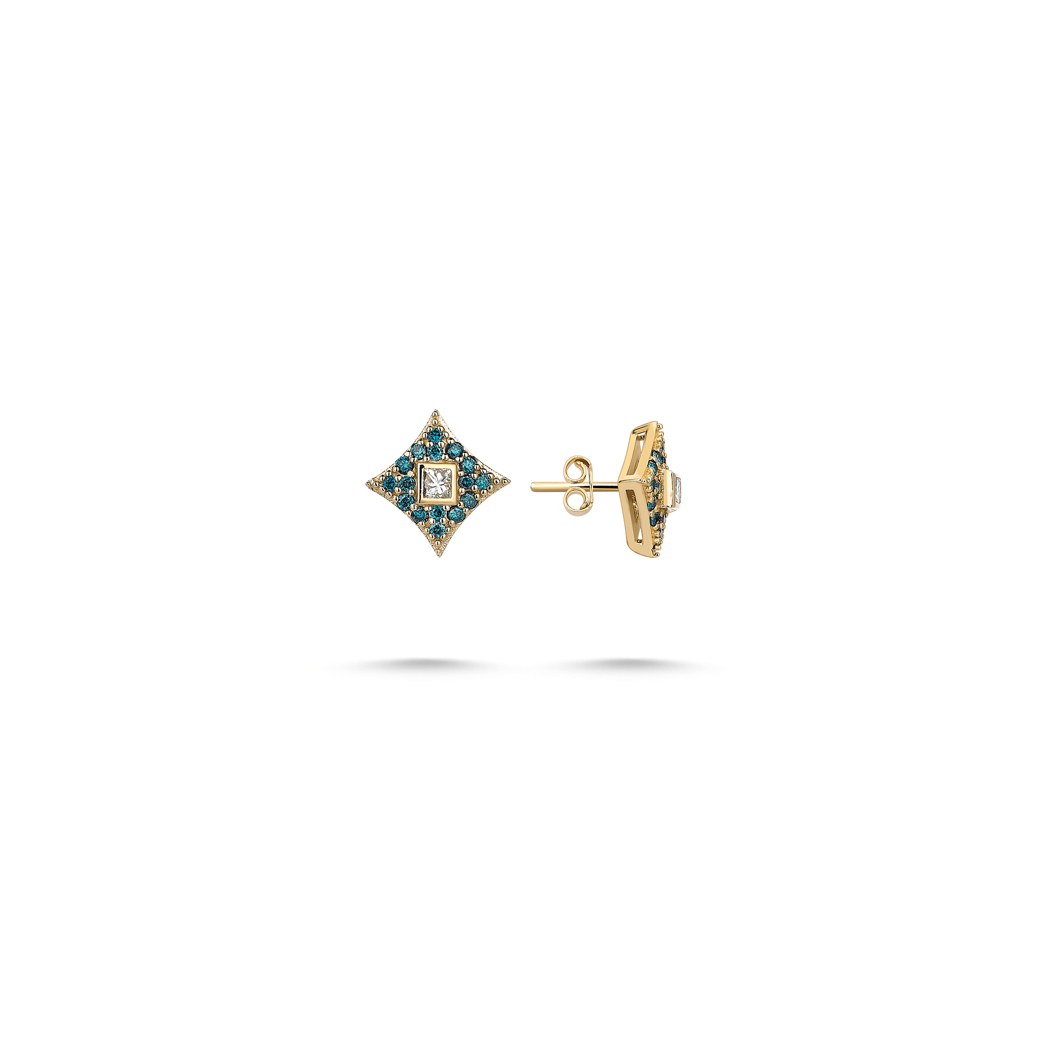 Blue Diamond Star Earring - Velovis & Co.