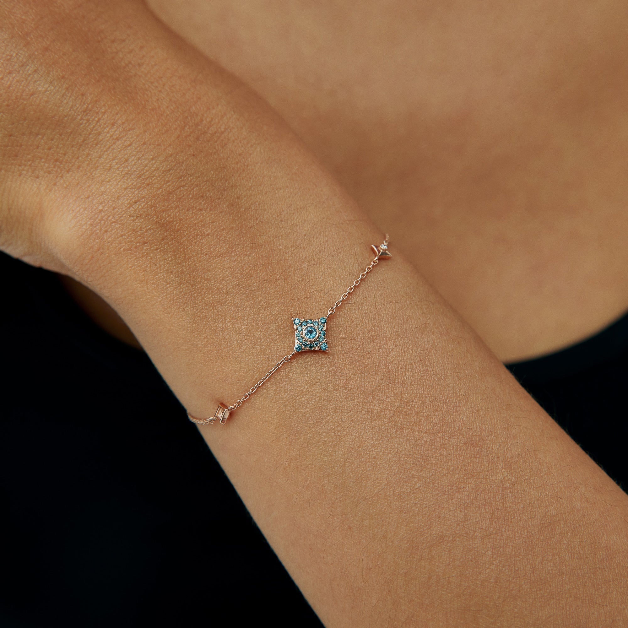 Blue Mono Star Bracelet - Velovis & Co.