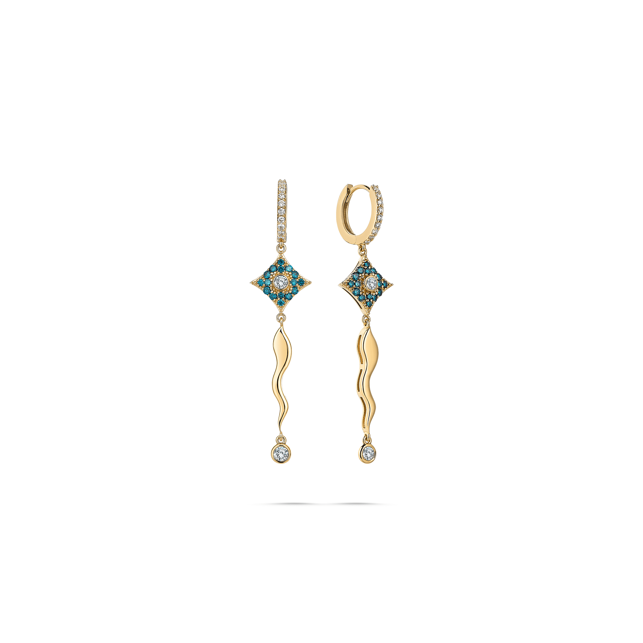 Blue Trinity Earring - Velovis & Co.