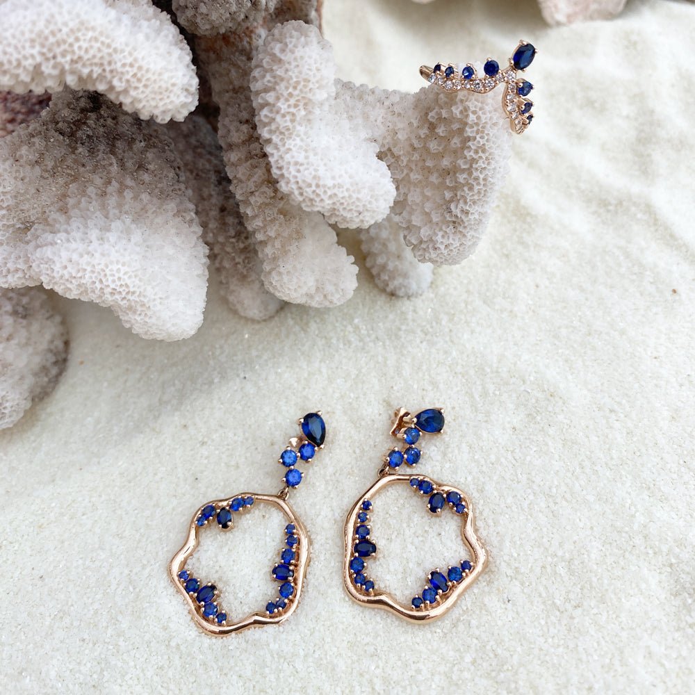 Bubble Bloom Blue Earring - Velovis & Co.