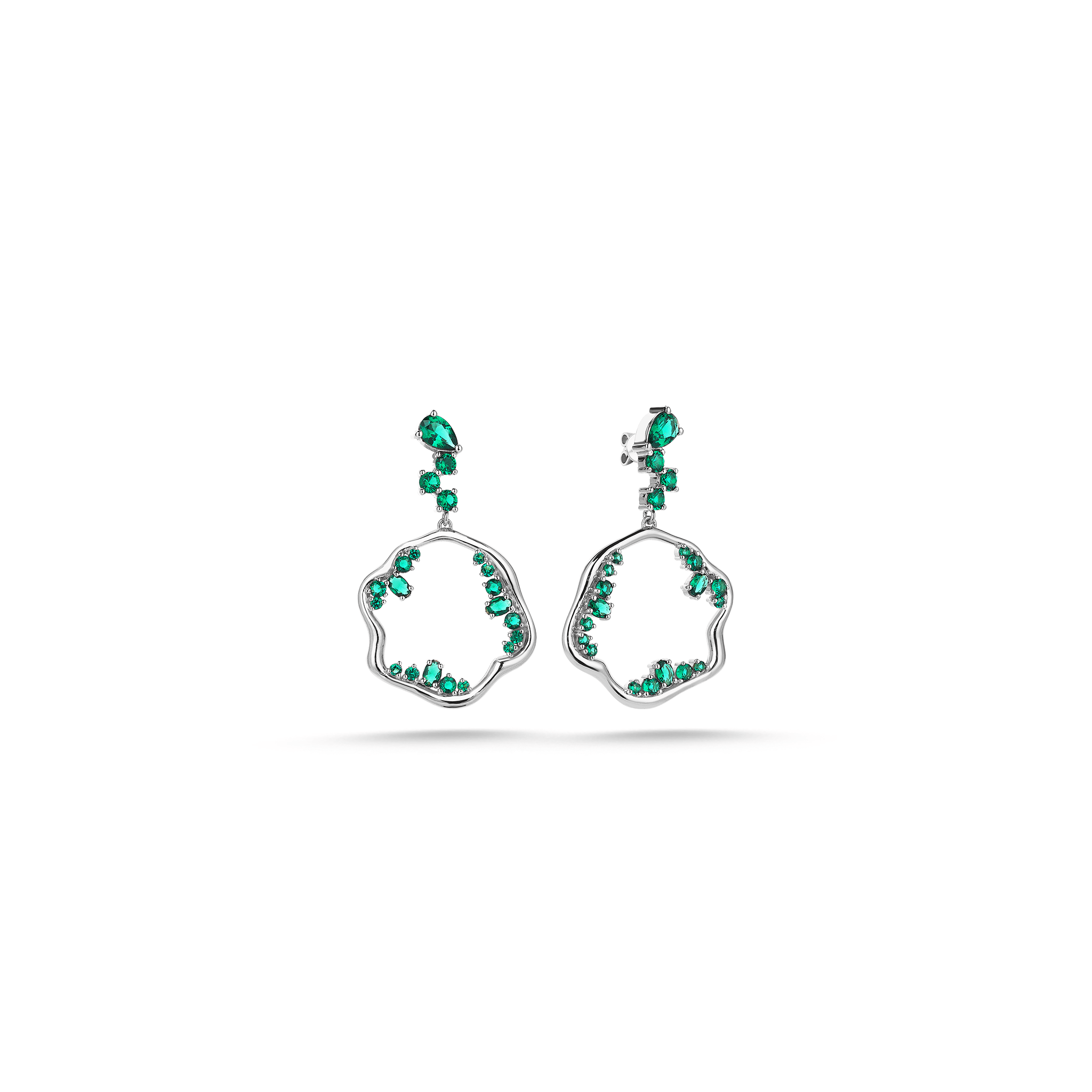 Bubble Bloom Green Earring - Velovis & Co.