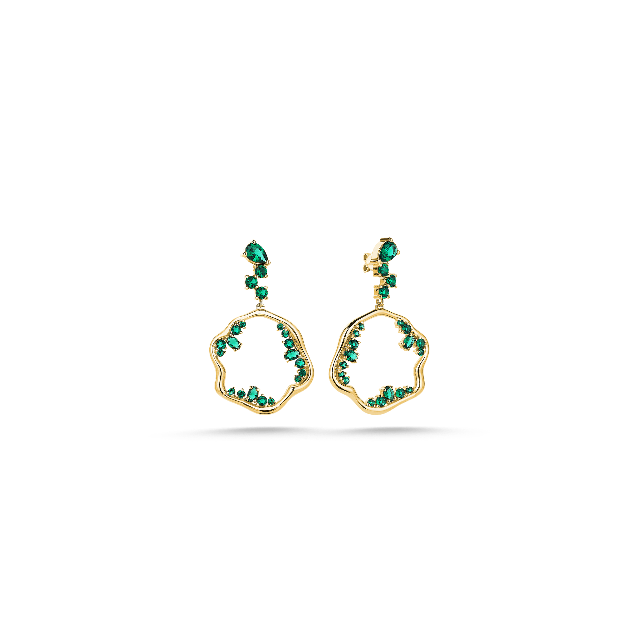 Bubble Bloom Green Earring - Velovis & Co.