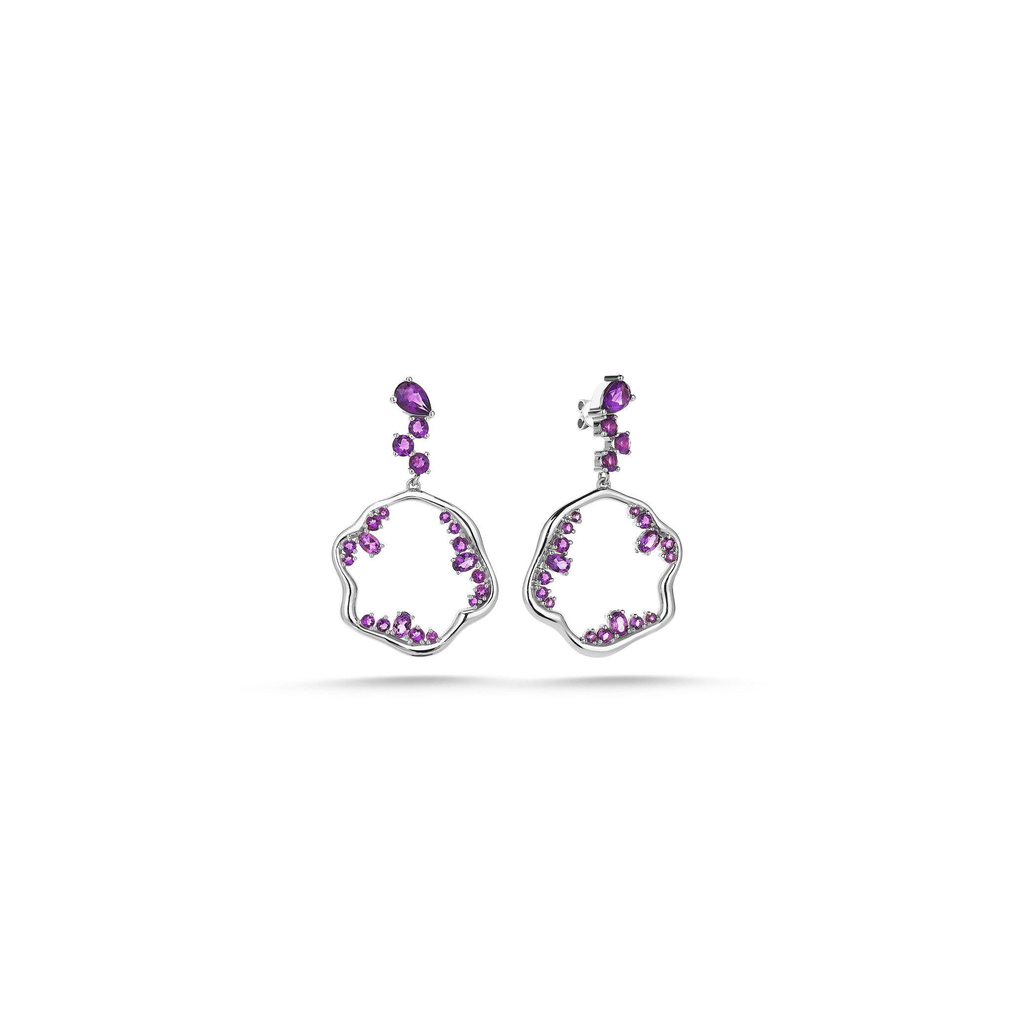 Bubble Bloom Purple Earring - Velovis & Co.