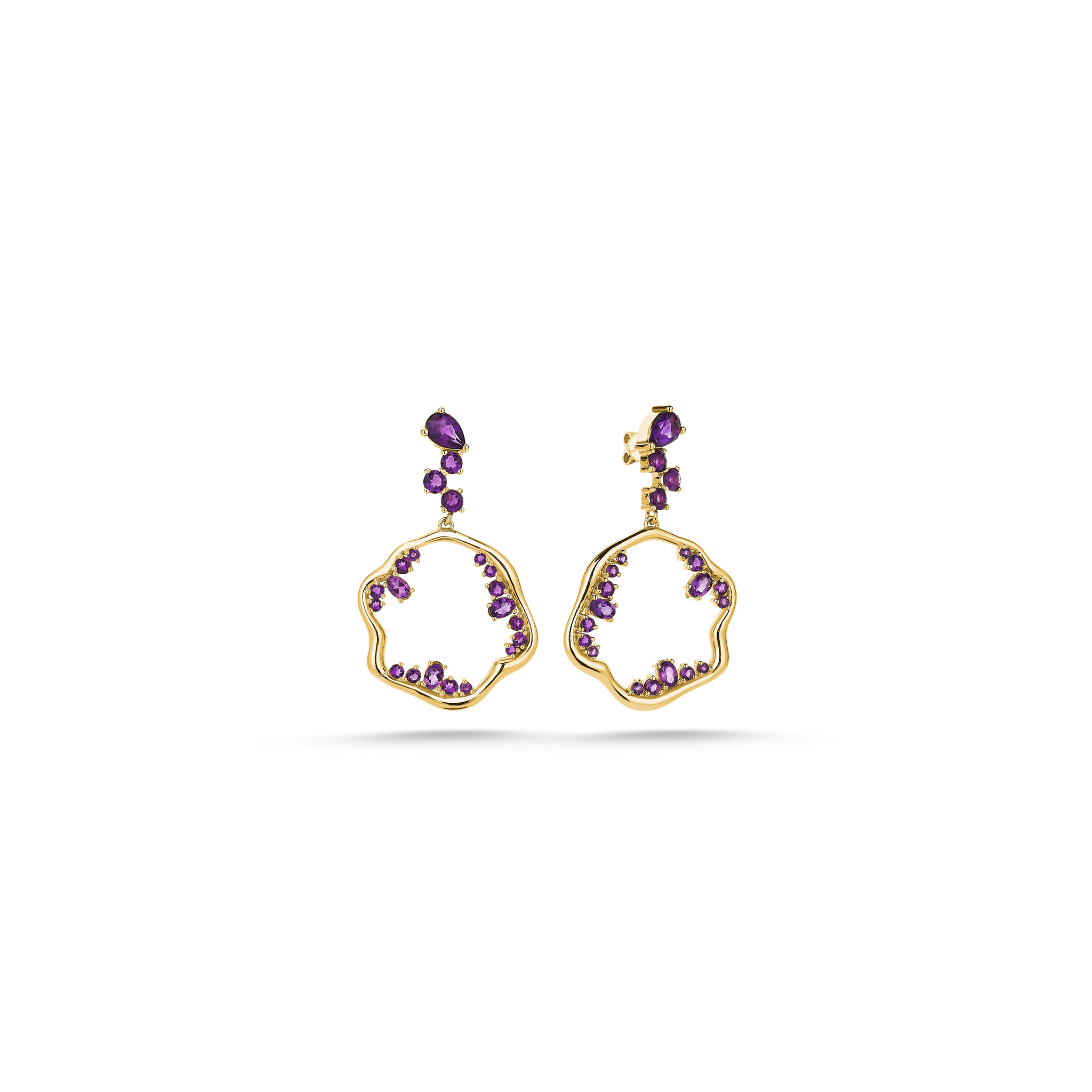 Bubble Bloom Purple Earring - Velovis & Co.