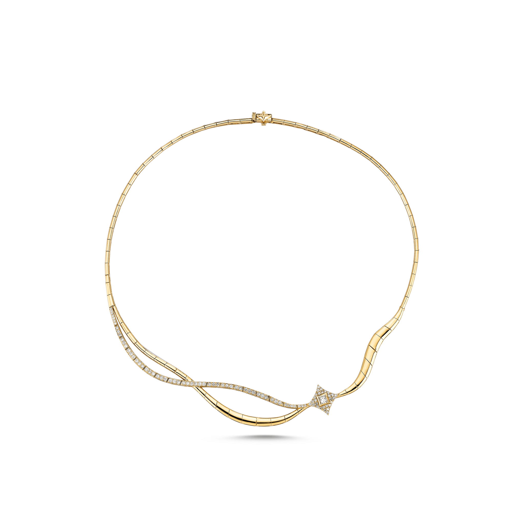 Curved Flame Necklace - Velovis & Co.