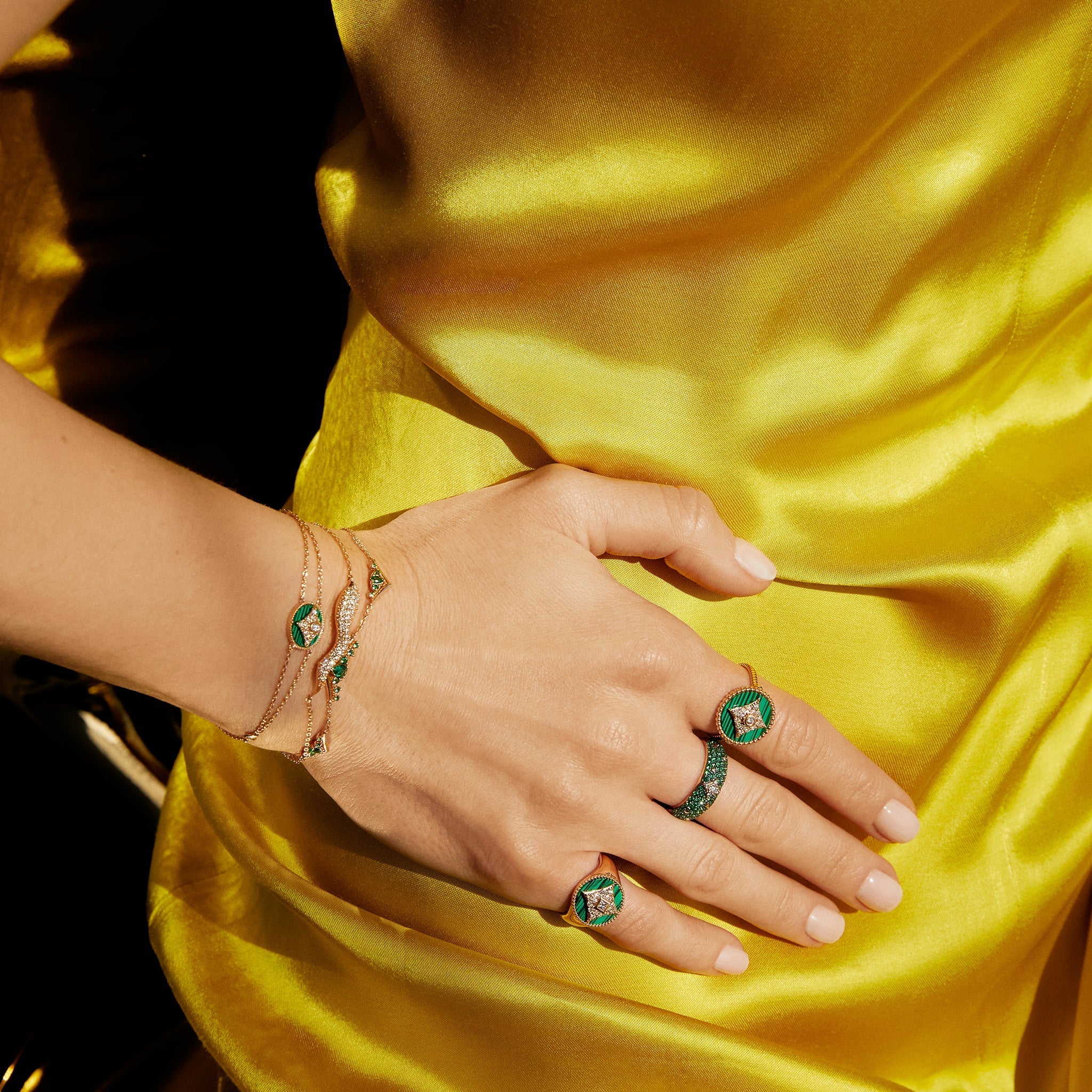 Harmony Malachite Pinky Ring - Velovis & Co.