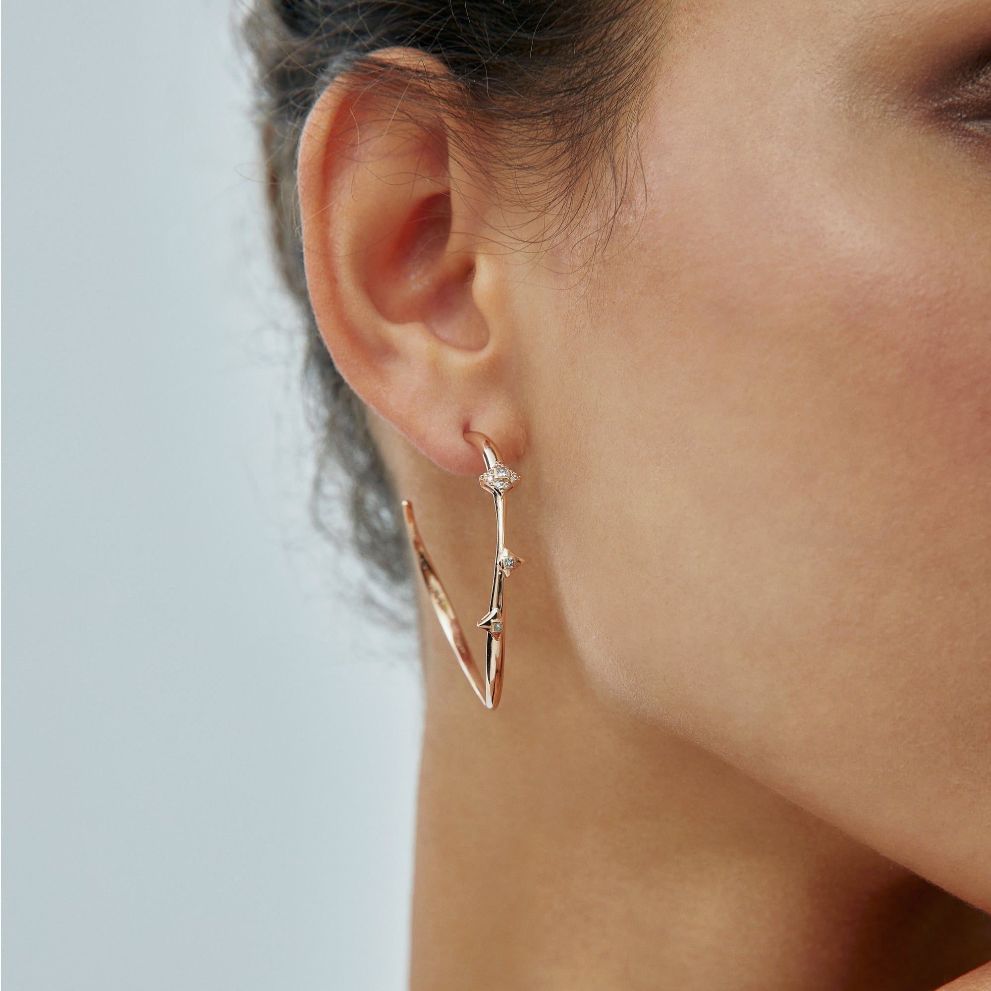 Twisted Large Hoop Earrings - Velovis & Co.