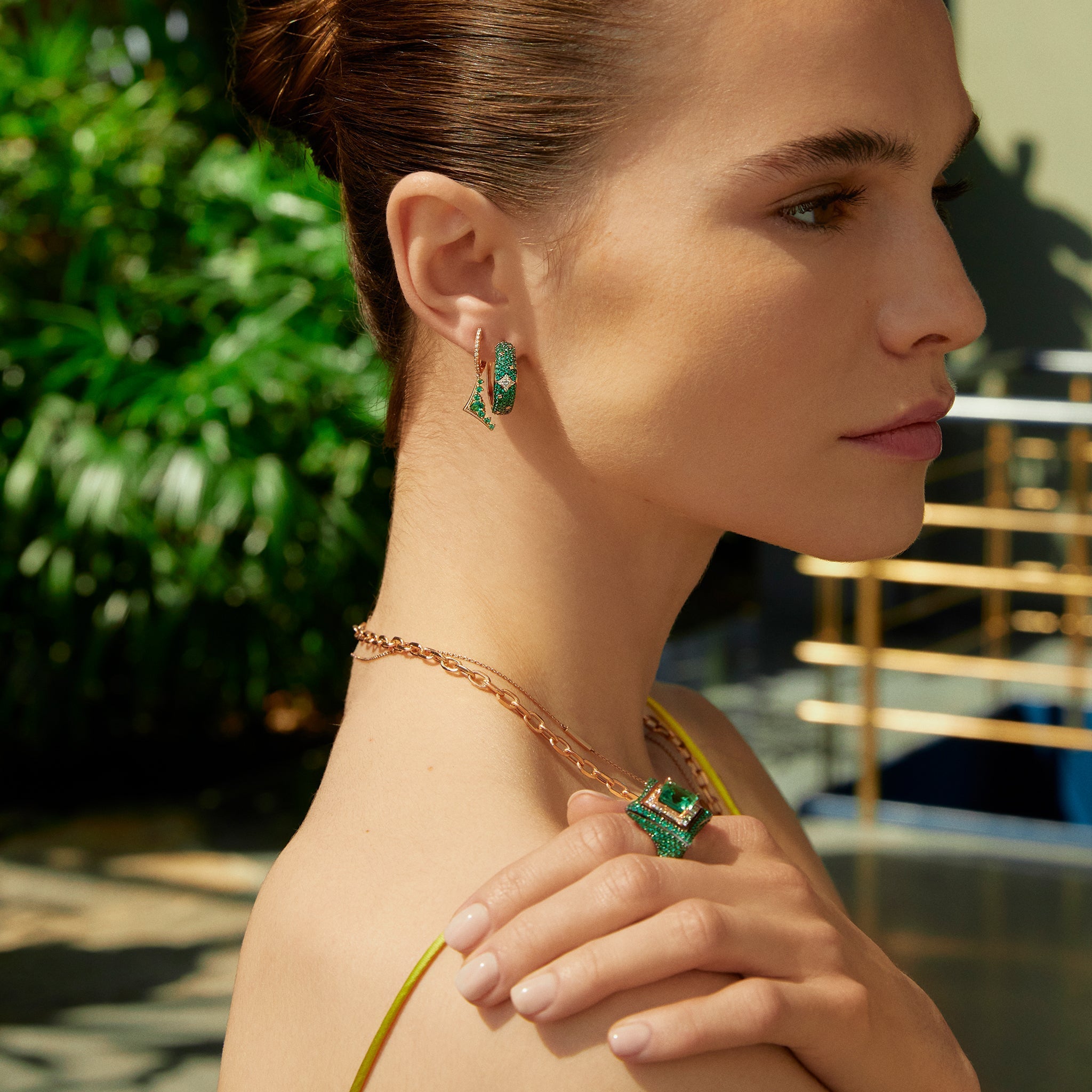 Vega Bloom Green Earring - Velovis & Co.