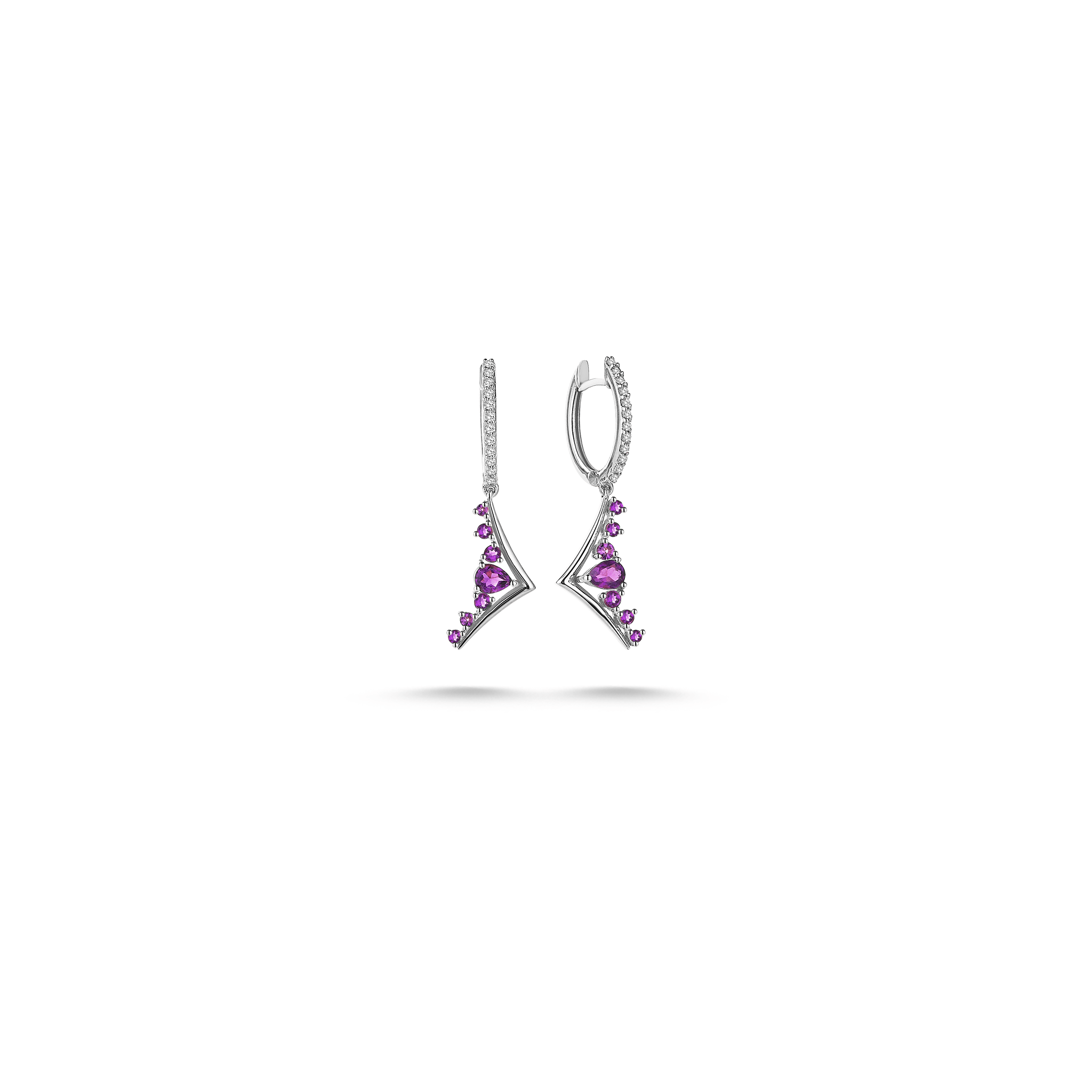 Vega Bloom Purple Earring - Velovis & Co.