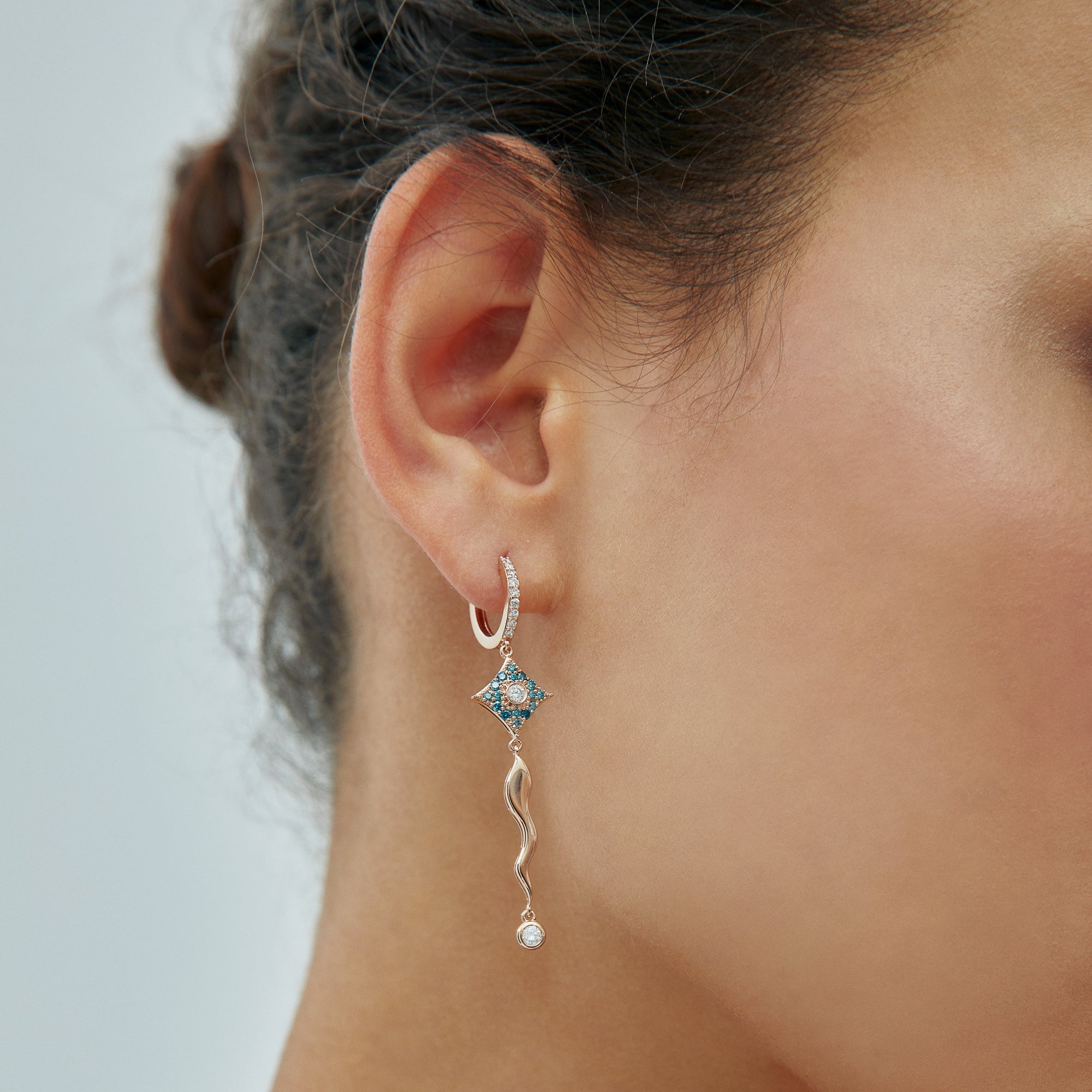 Blue Trinity Earrings - Velovis & Co.