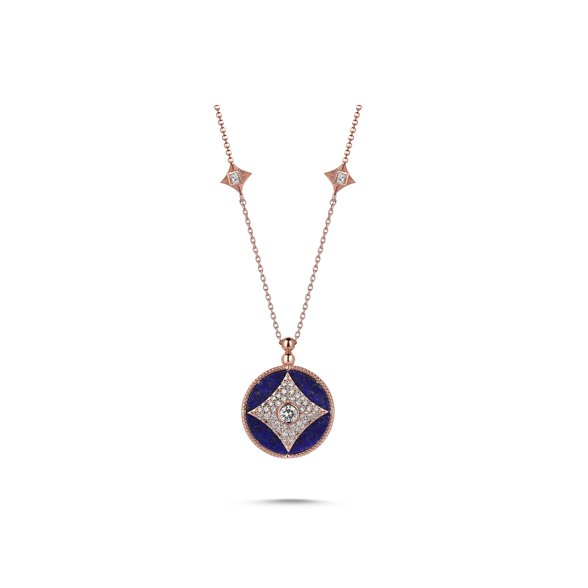 Harmony Lapis Necklace Rosegold - Velovis & Co.