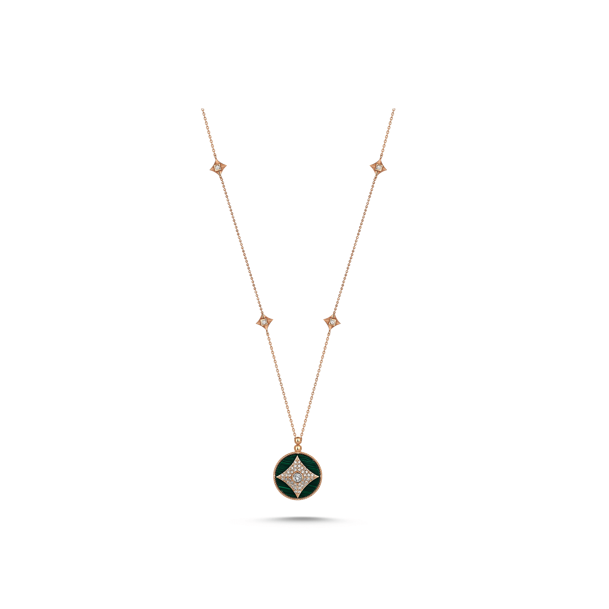 Harmony Malachite Necklace Rosegold - Velovis & Co.