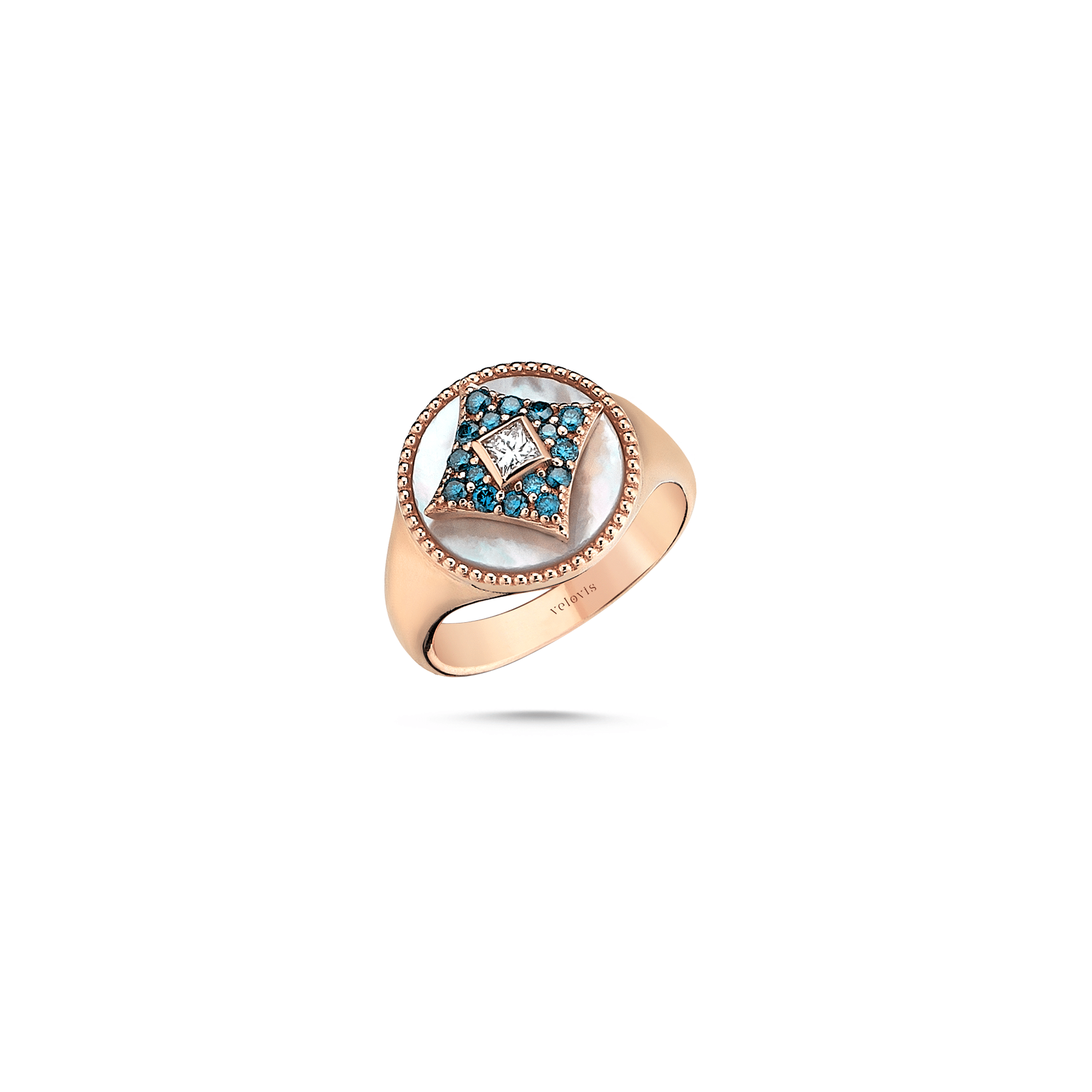 Harmony Mother of Pearl Pinky Ring Rosegold - Velovis & Co.
