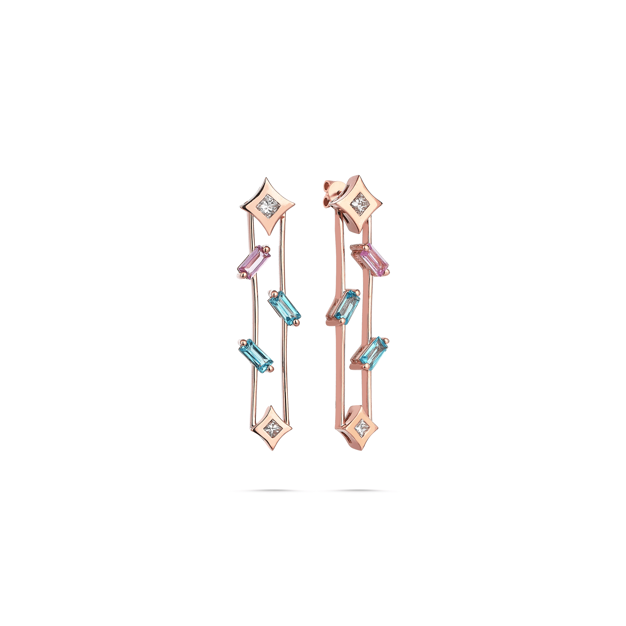 Labyrinth Earring Rosegold - Velovis & Co.