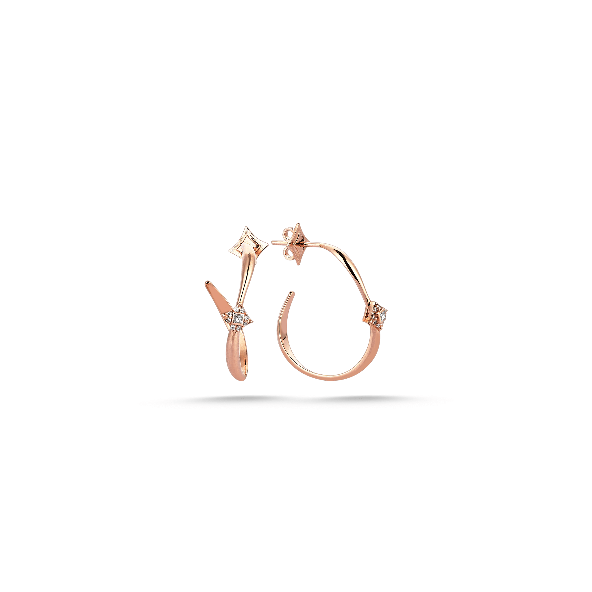 Twisted Medium Hoop Earring - Velovis & Co.