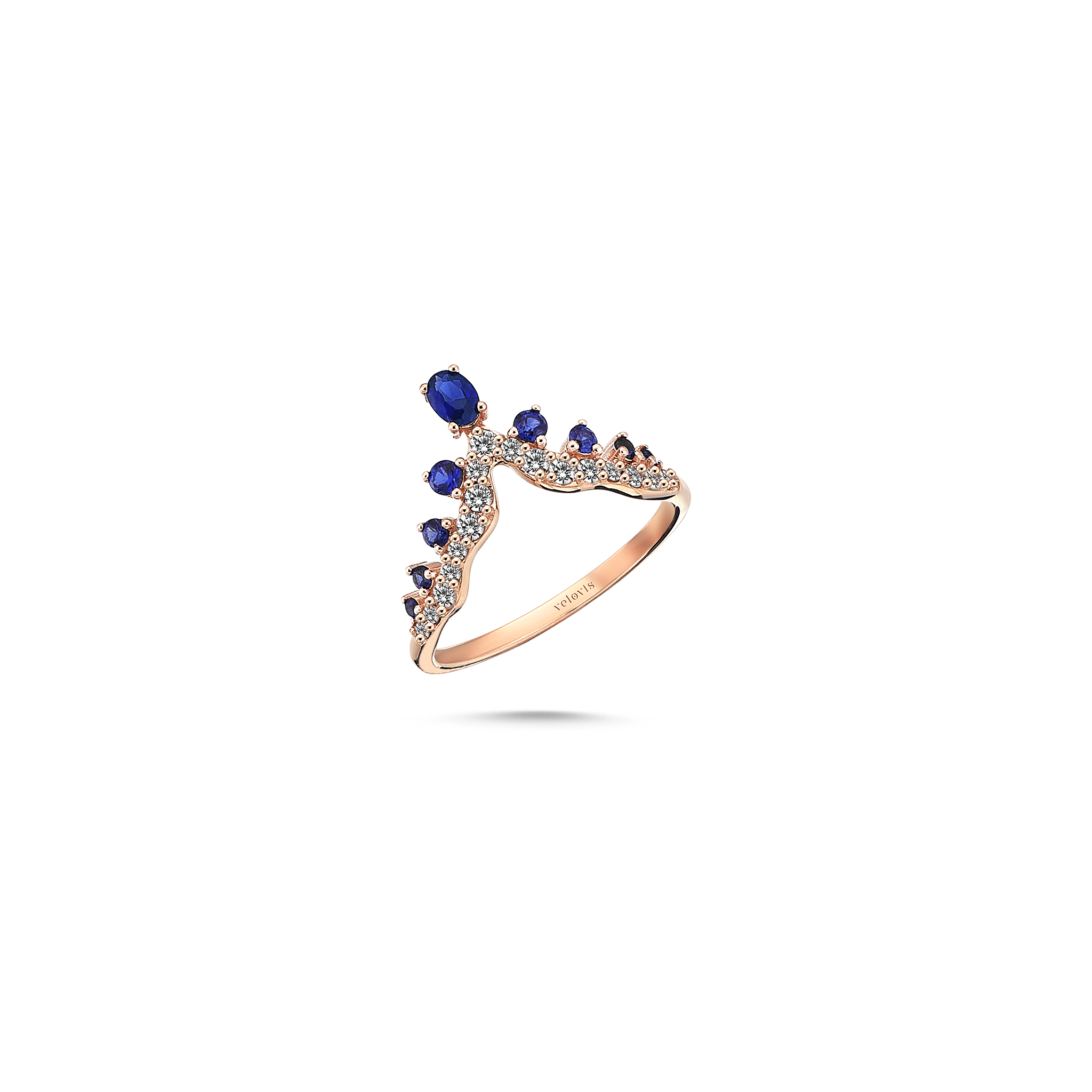 Vega Blue Bloom Ring - Velovis & Co.