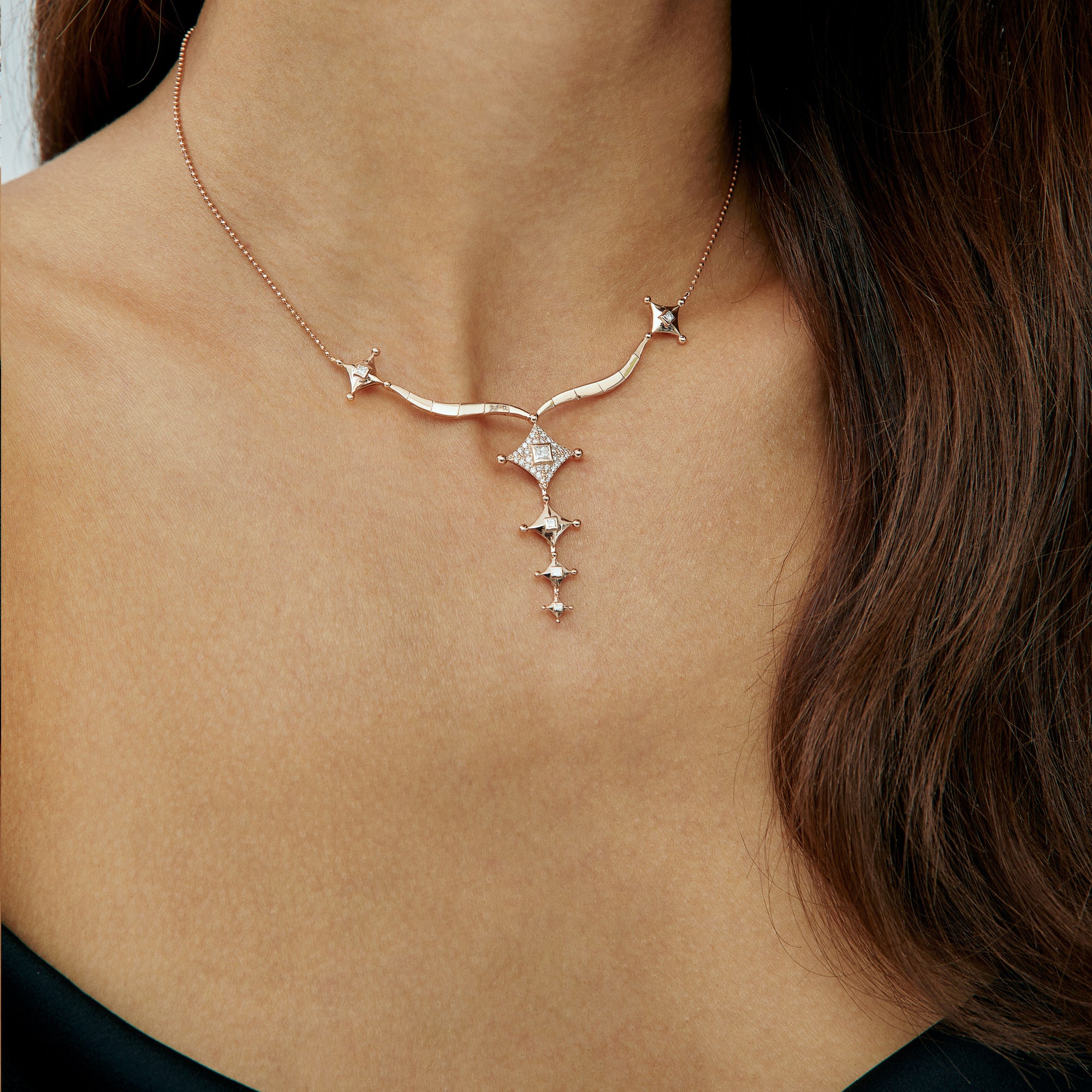 Vertical Star Necklace - Velovis & Co.